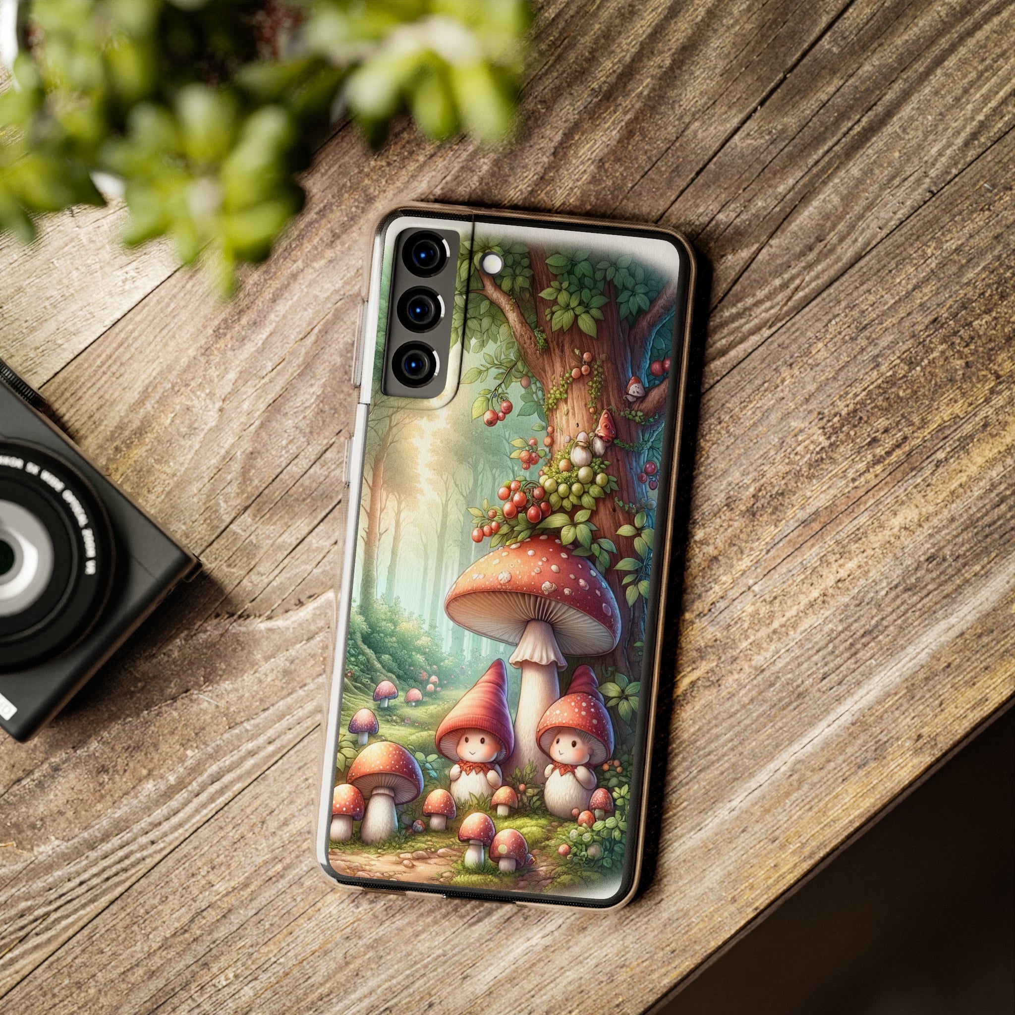 Gnomes and mushrooms - Soft Phone Case