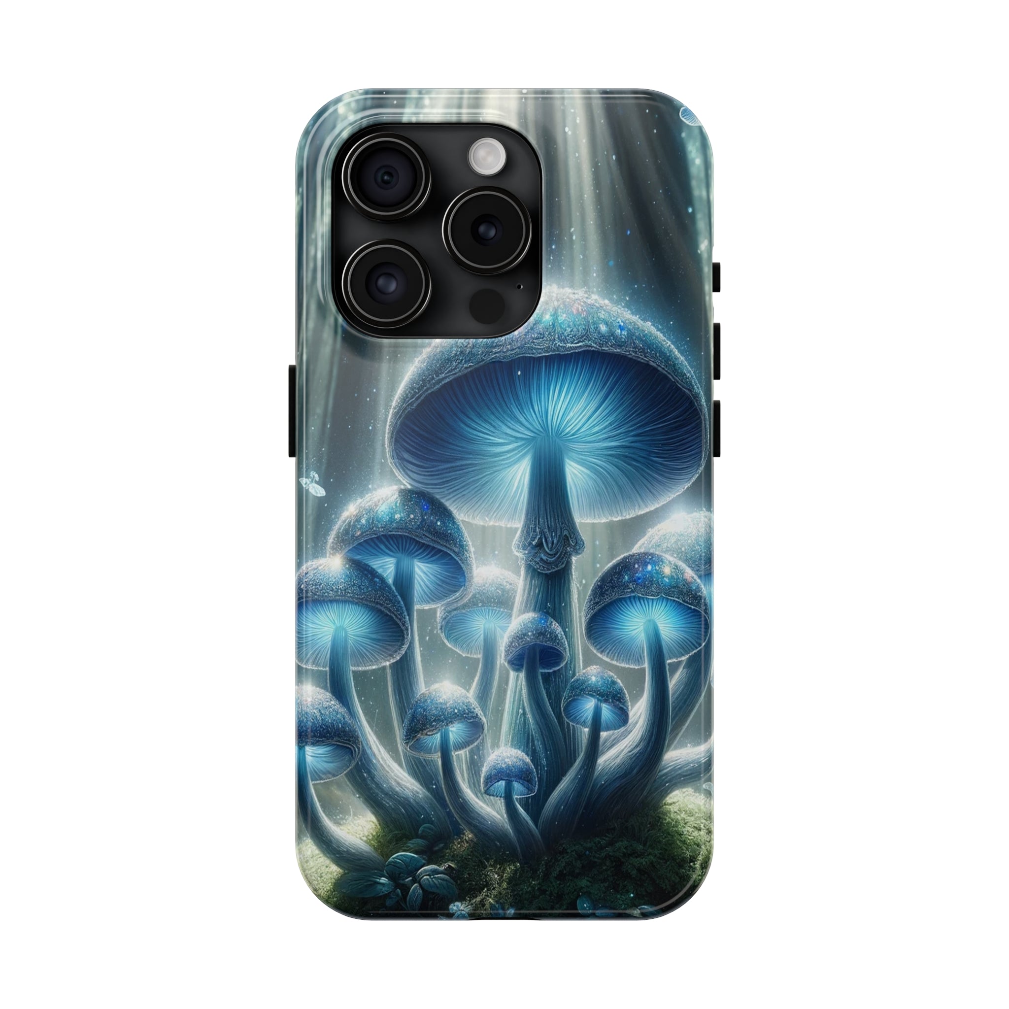 Light blue mushrooms - Tough Phone Case