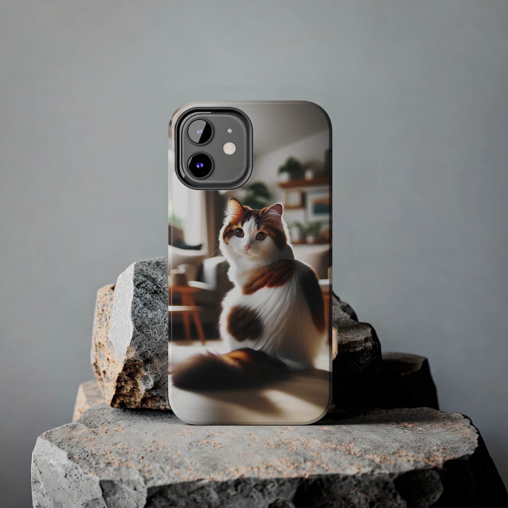 White-brown cat - Tough Phone Case