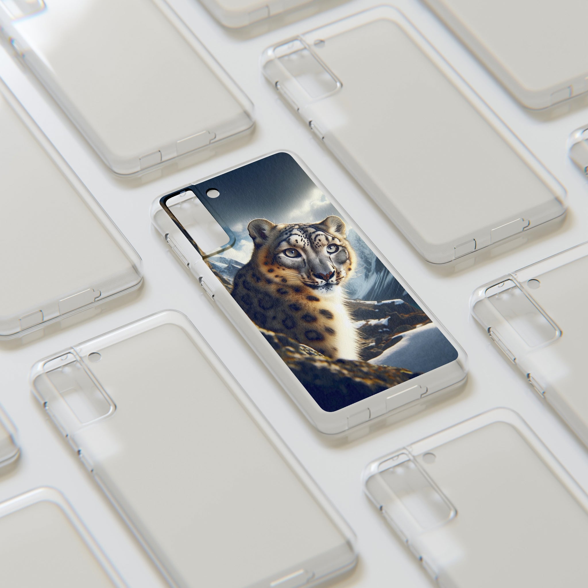 Snow Leopard - Soft Phone Case