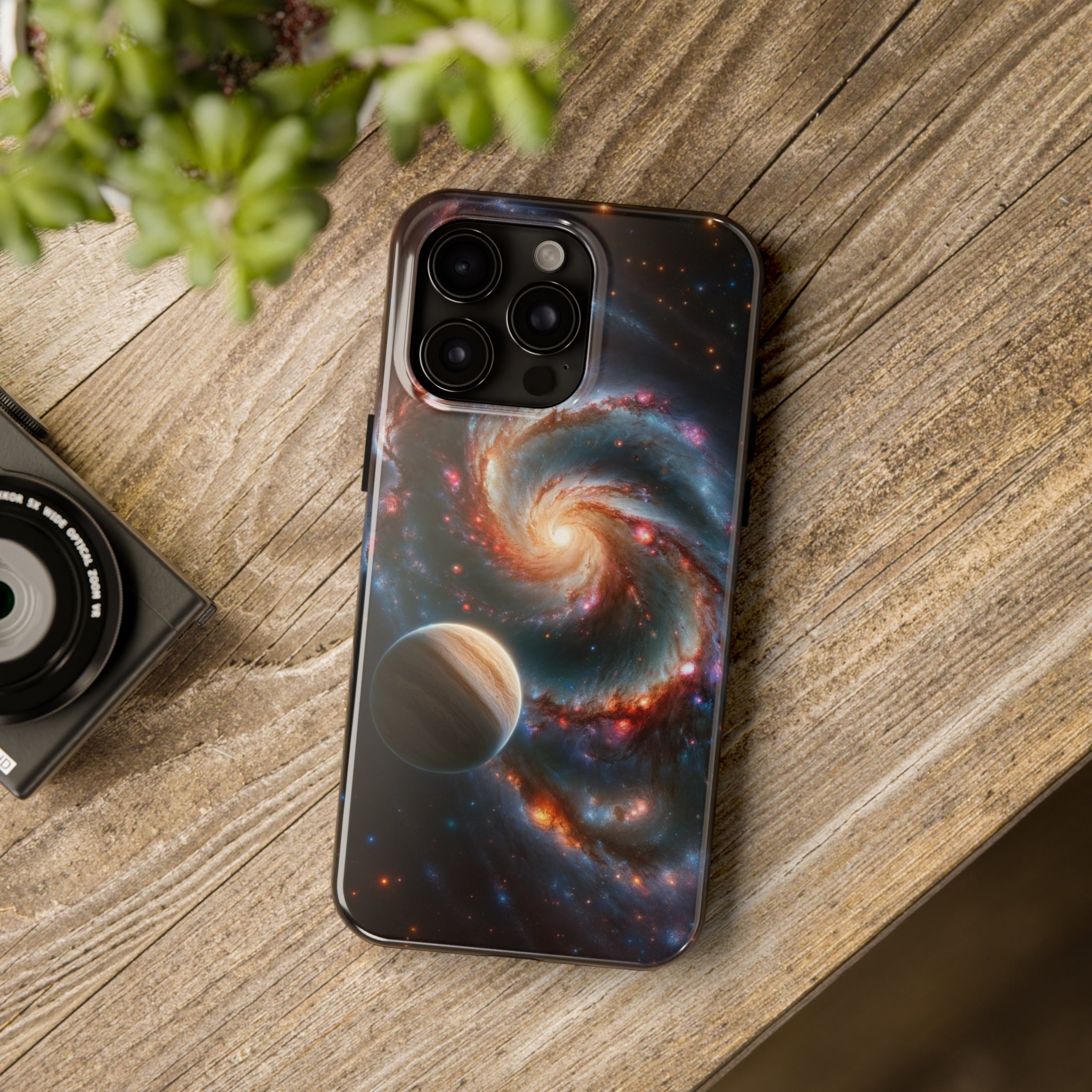 Yellow planet and wormhole - Tough Phone Case