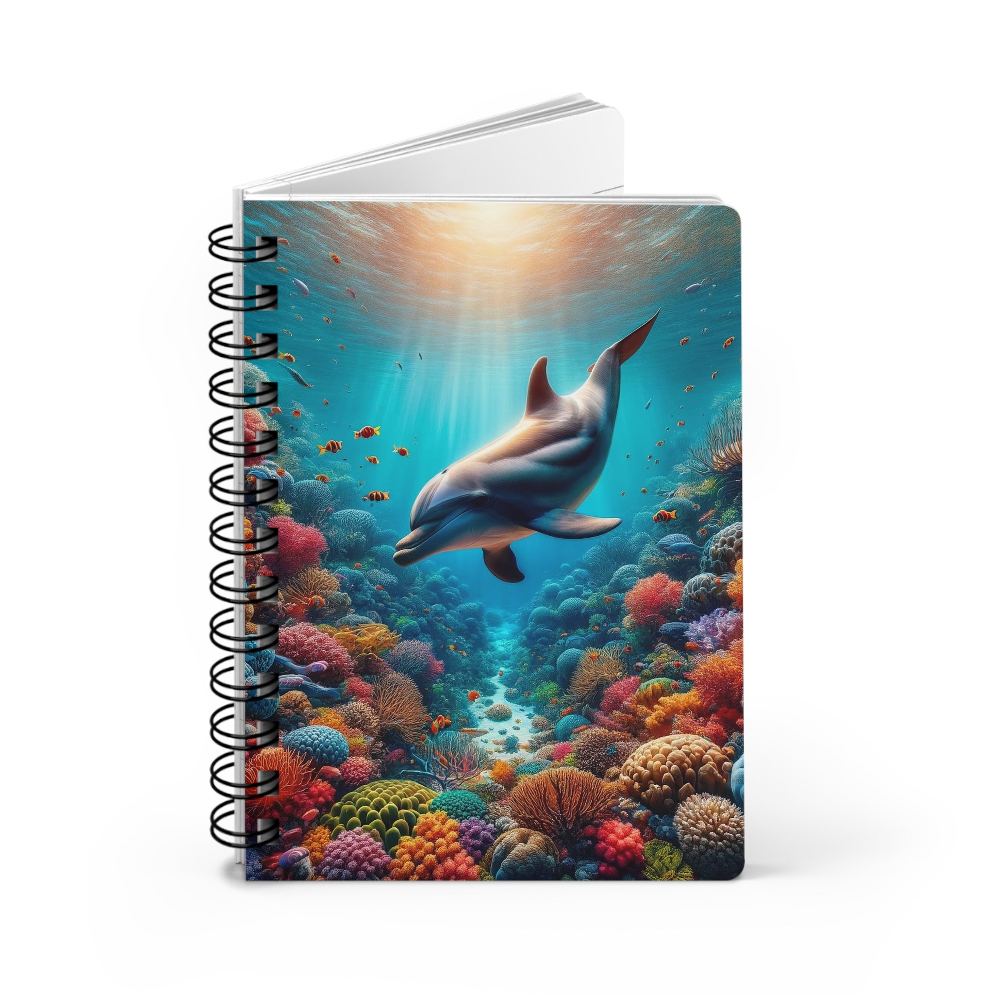 Curious Dolphin - Spiral Notebook