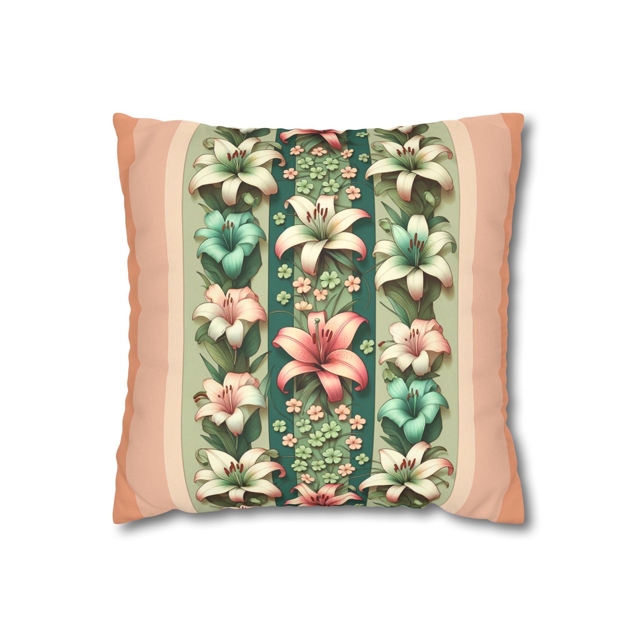 Lilies (3) - Suede Square Pillowcase