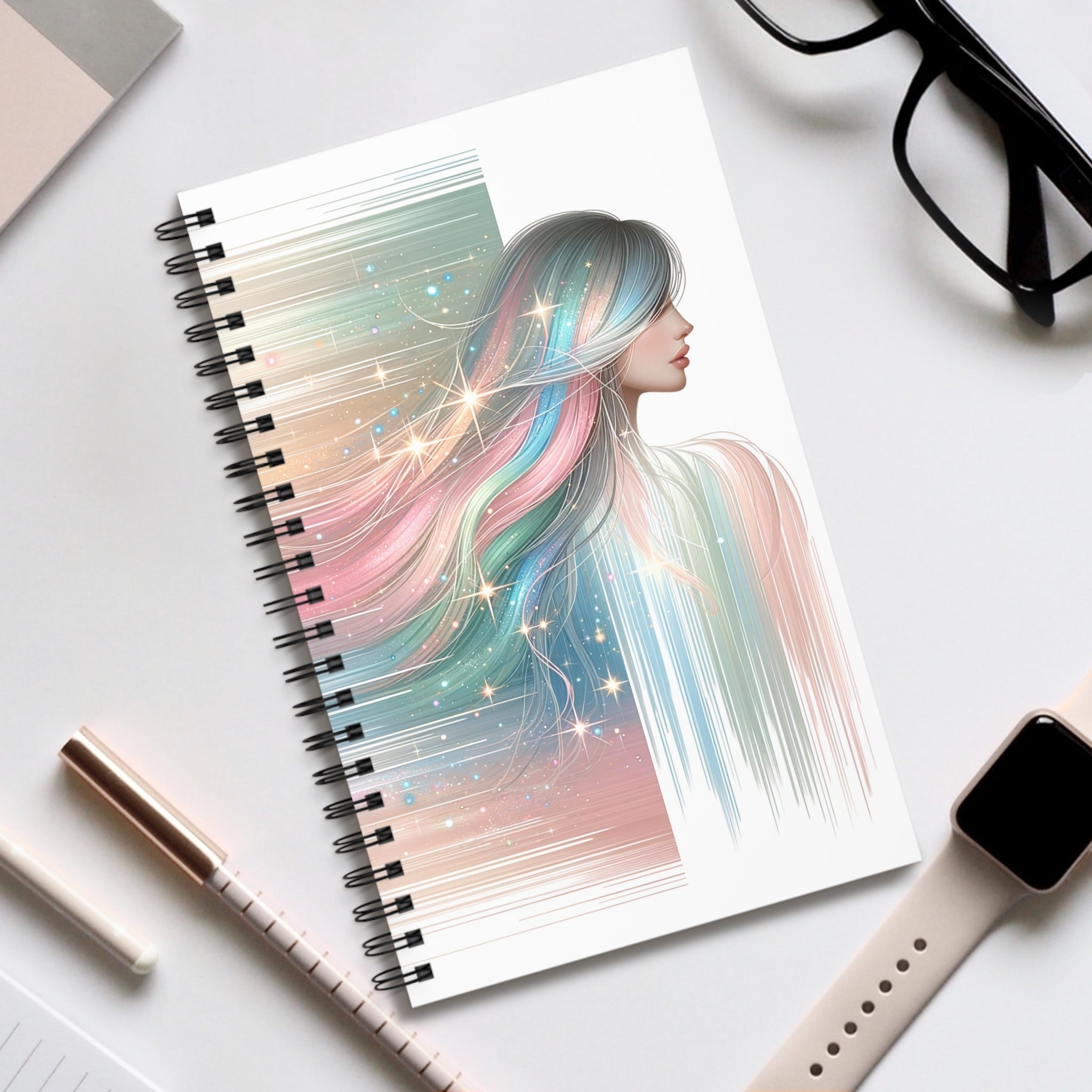 Lady with colourful hair - Spiral Journal (EU)