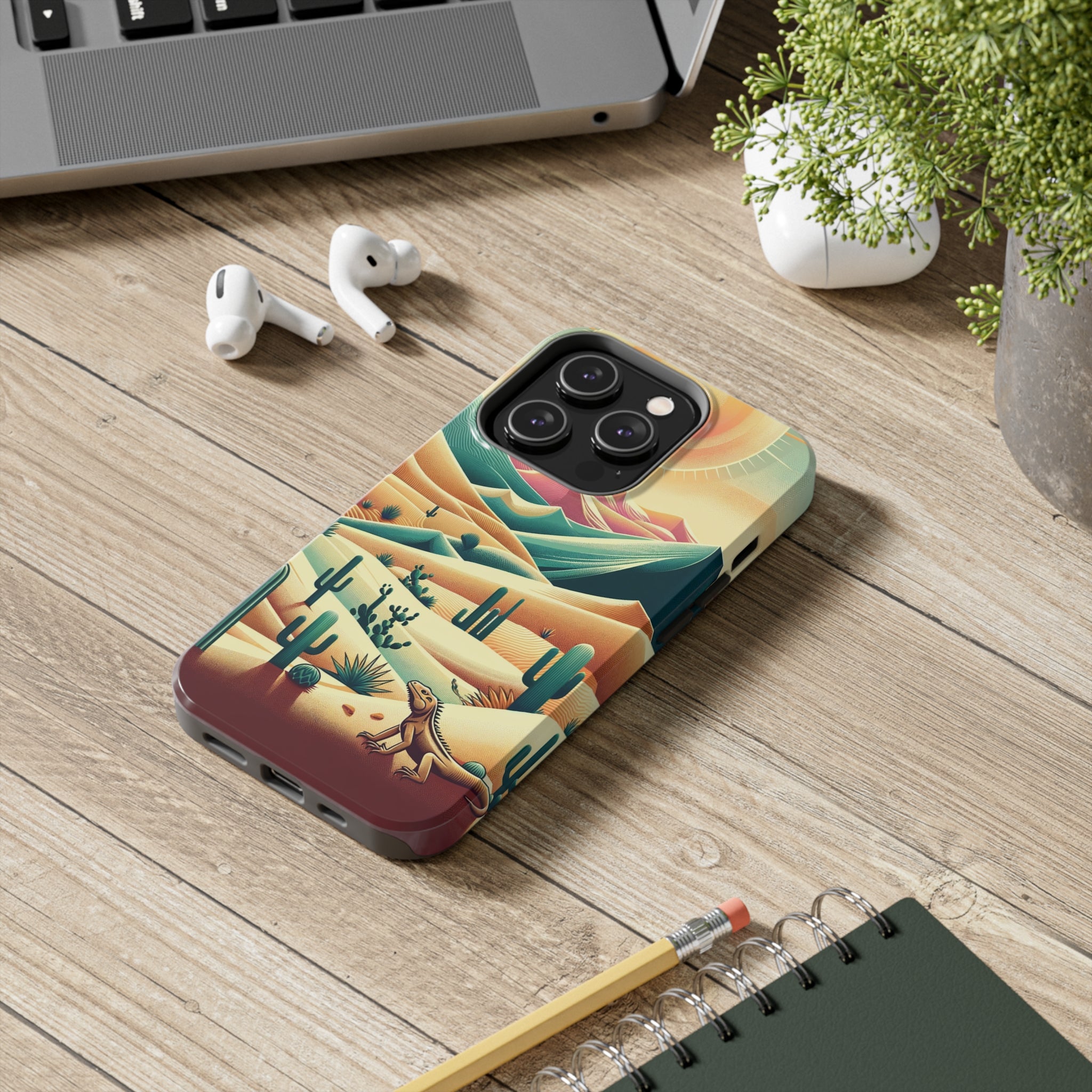 Iguana in the desert - Tough Phone Case