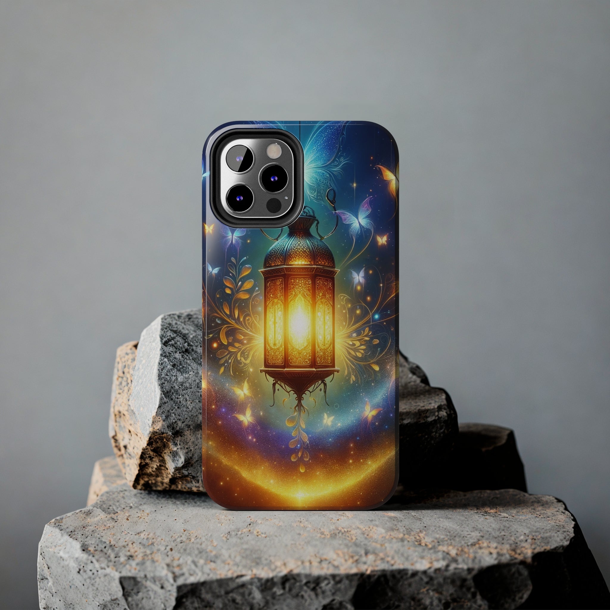 Butterflies around a lamp - Tough Phone Case