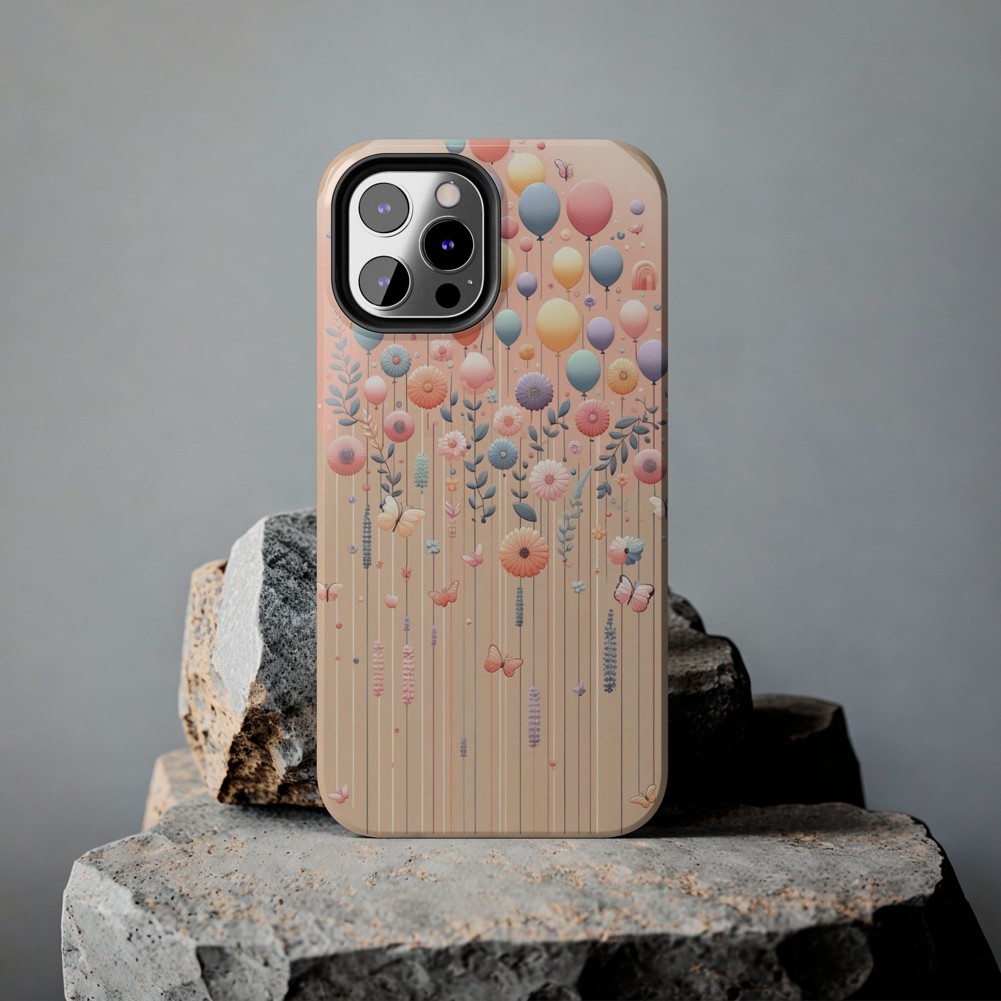 Balloons and flowers - Tough Phone Case