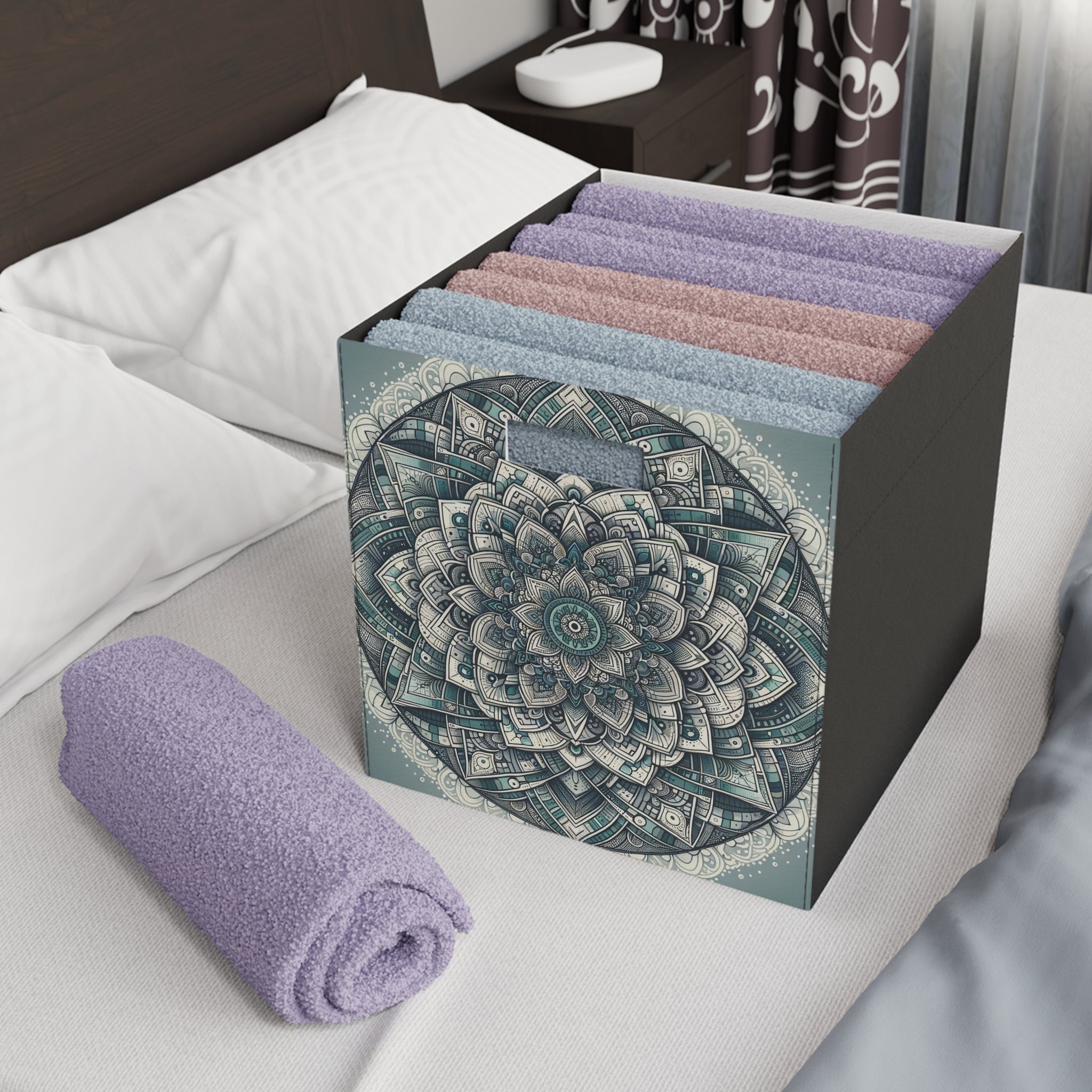 Grey-white Mandala - Storage Box