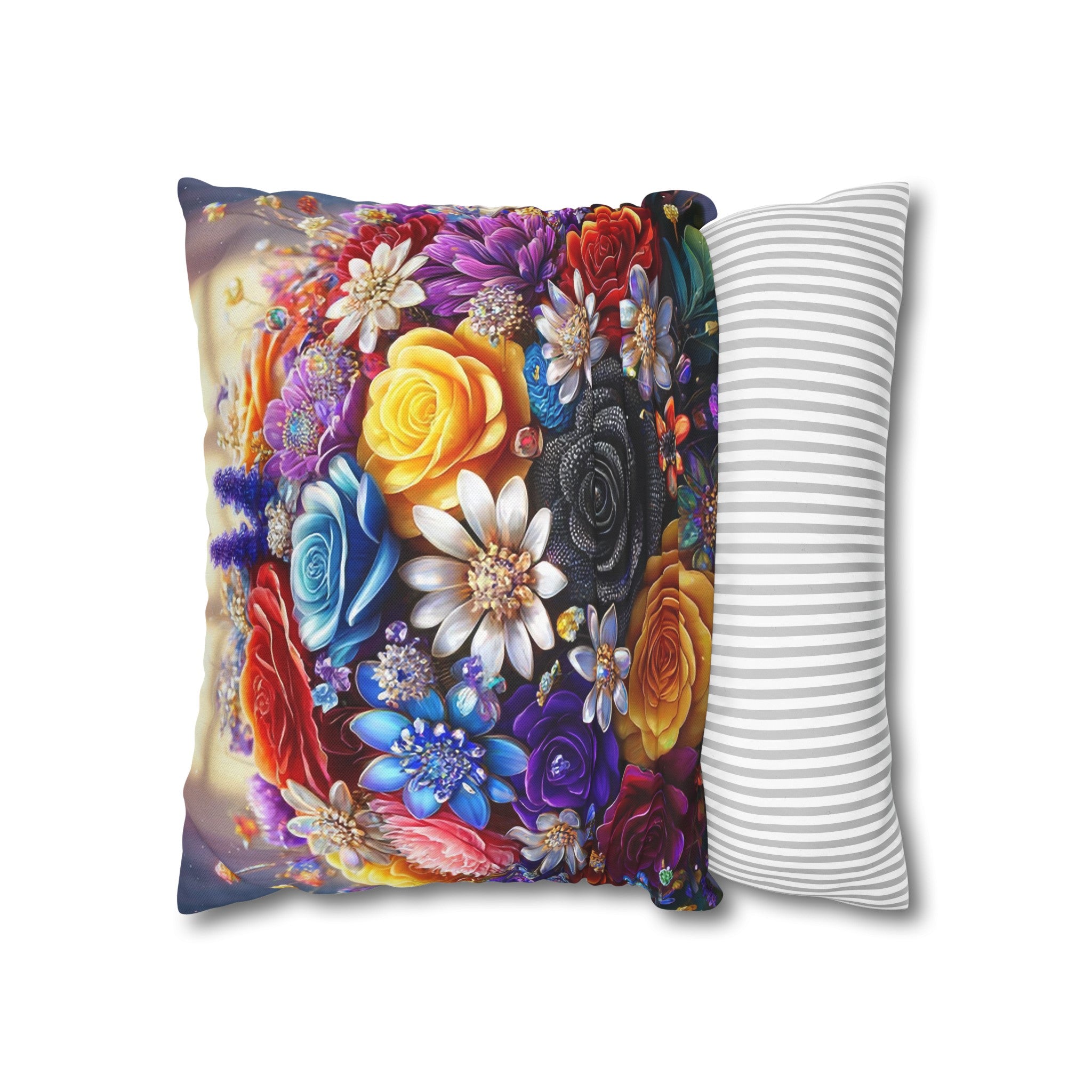 Colourful Bouquet (1) - Polyester Square Pillowcase