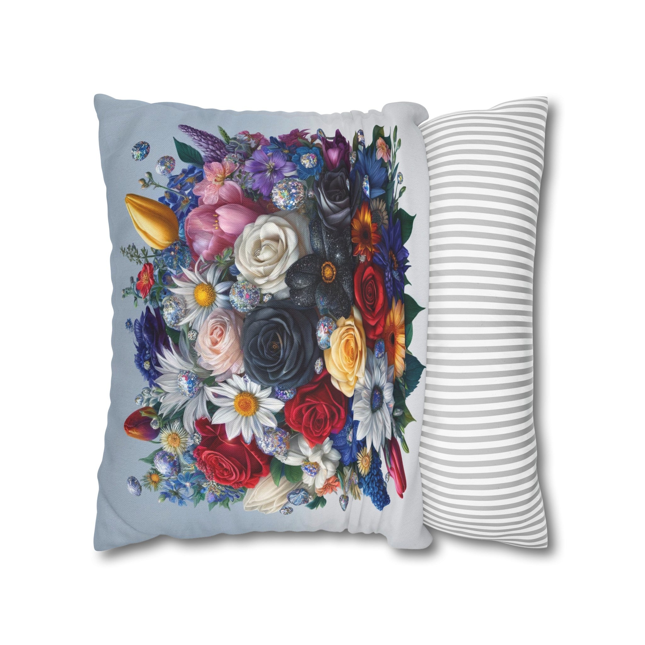 Colourful Bouquet (6) - Polyester Square Pillowcase