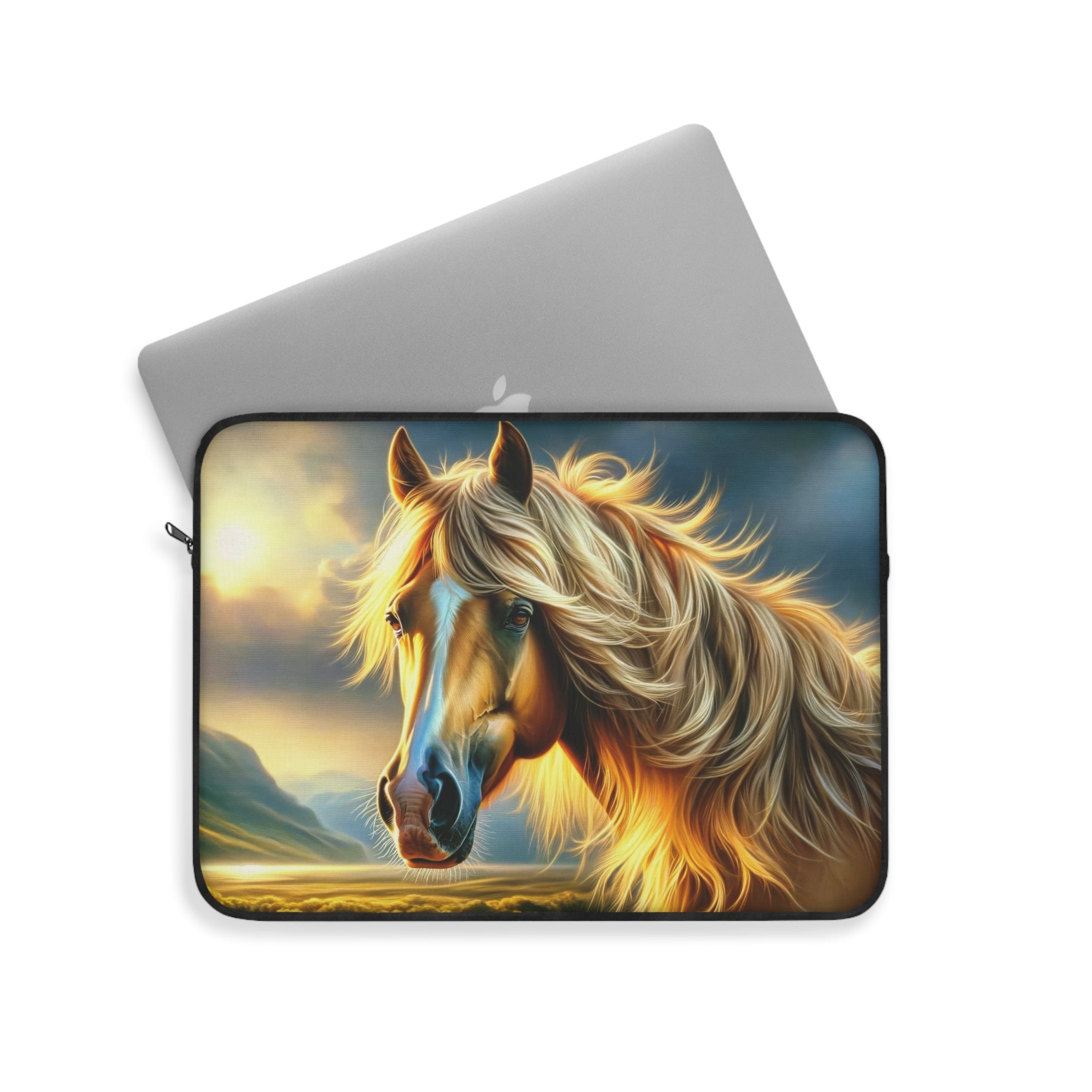 Golden coloured horse - Laptop Sleeve