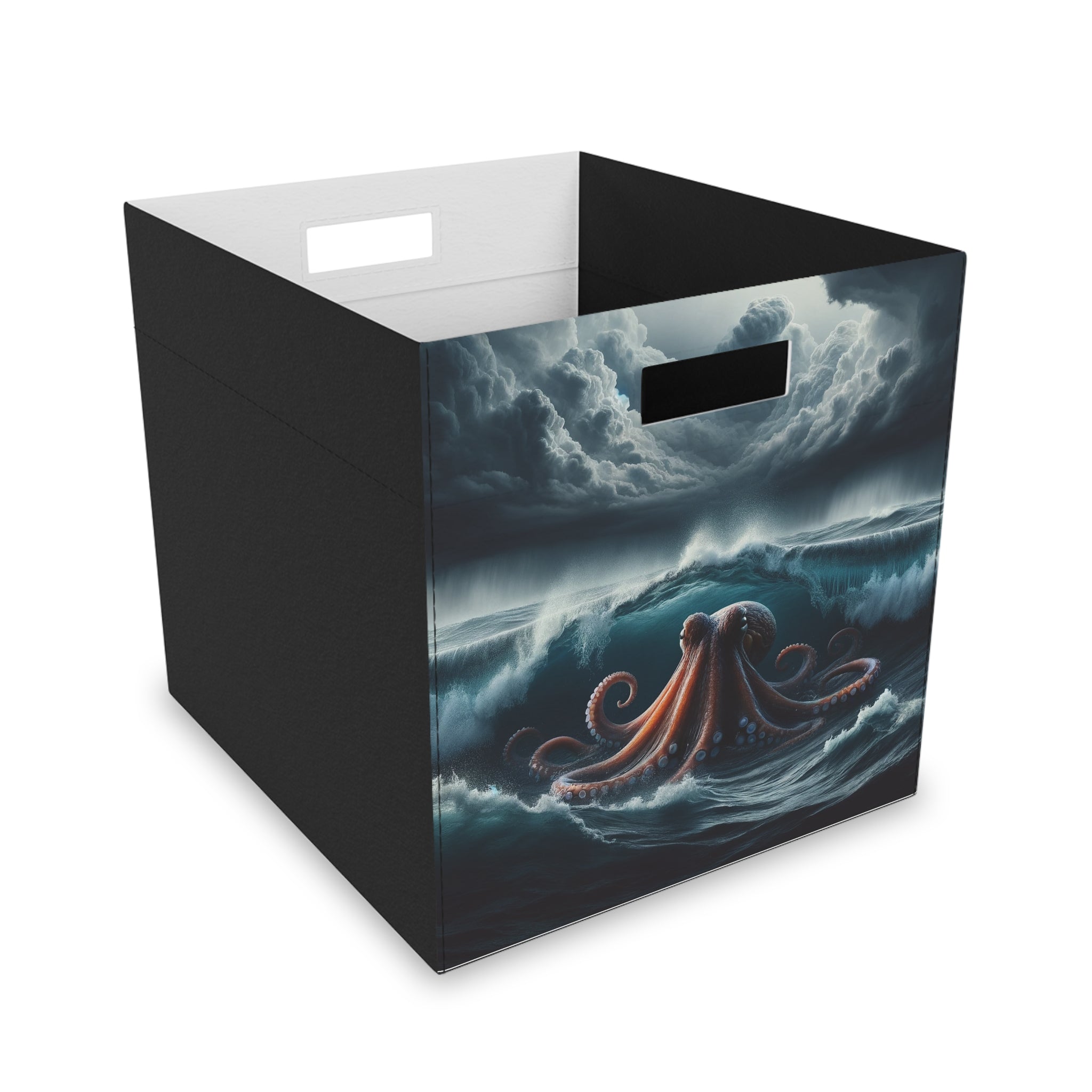 A squid in a stormy ocean - Storage Box