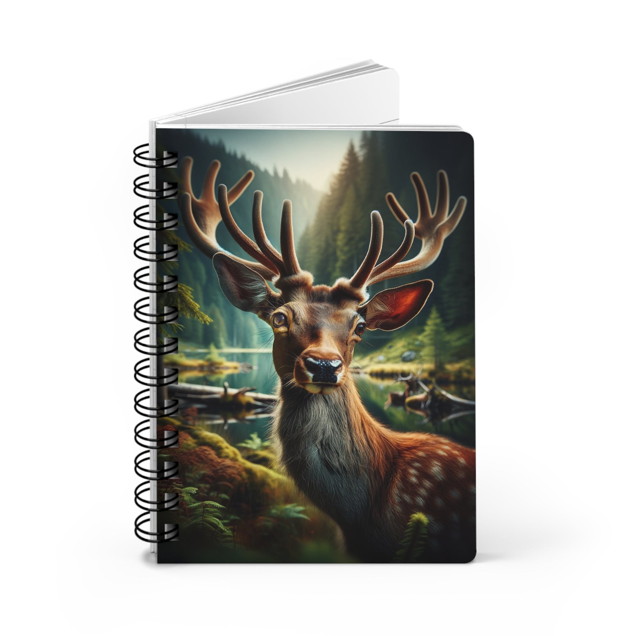 A curious deer - Spiral Notebook