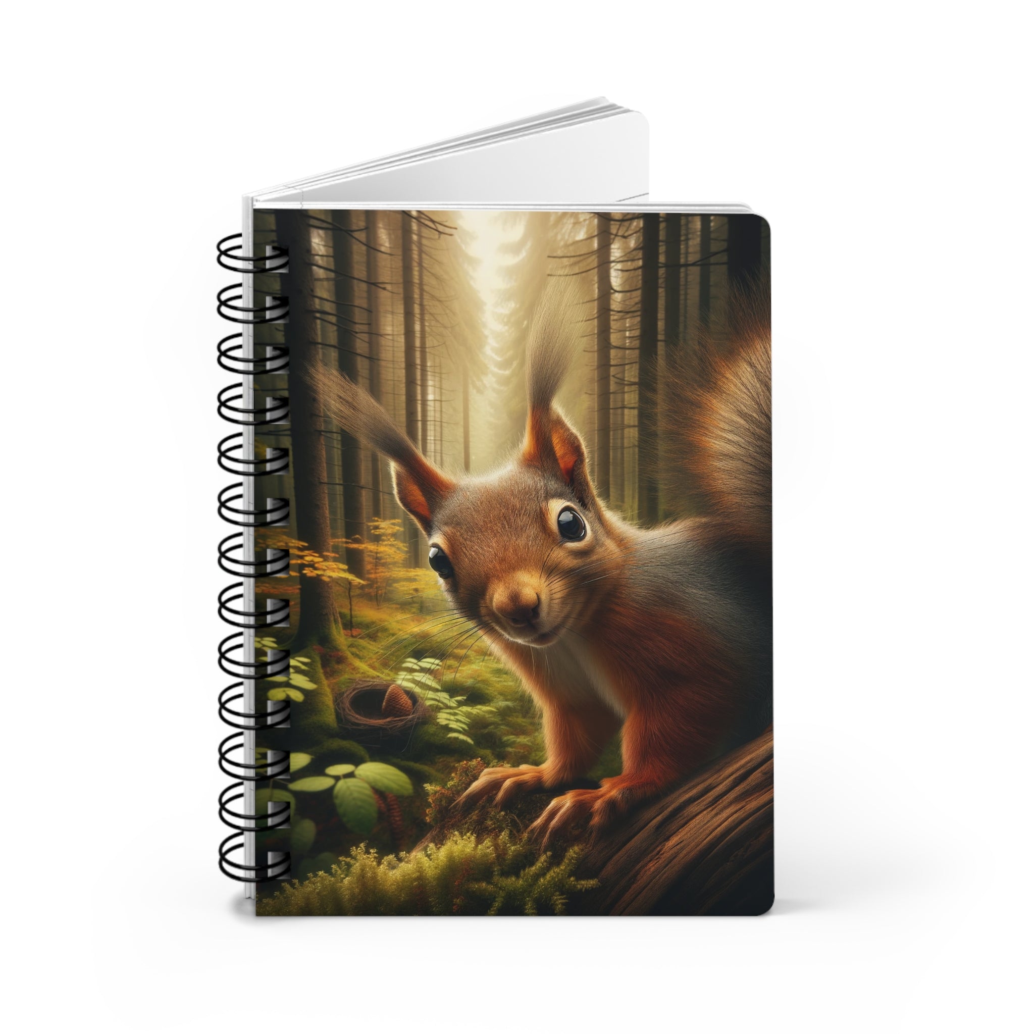 A curious squirrel 2 - Spiral Notebook