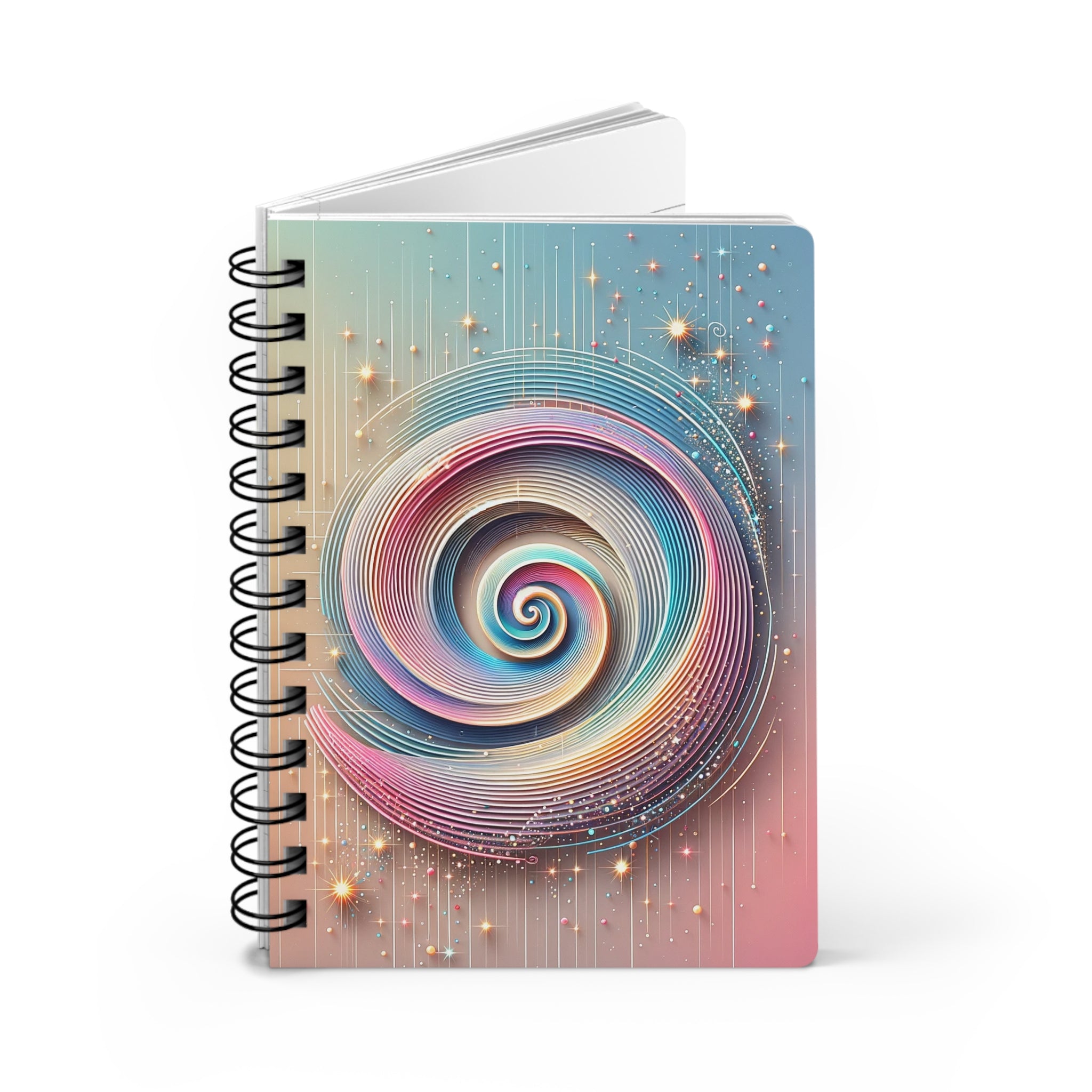 Pink spiral/circle - Spiral Notebook