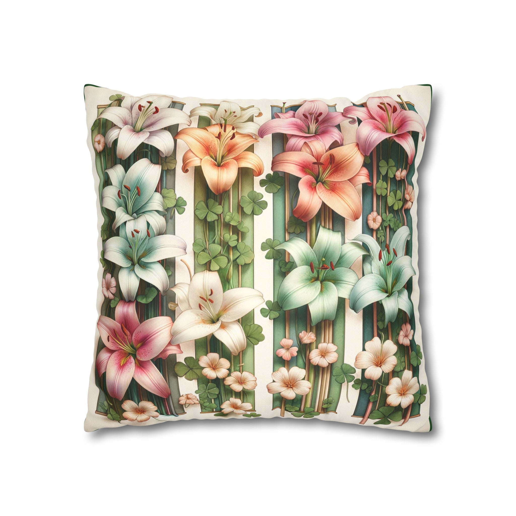 Lilies (1) - Suede Square Pillowcase