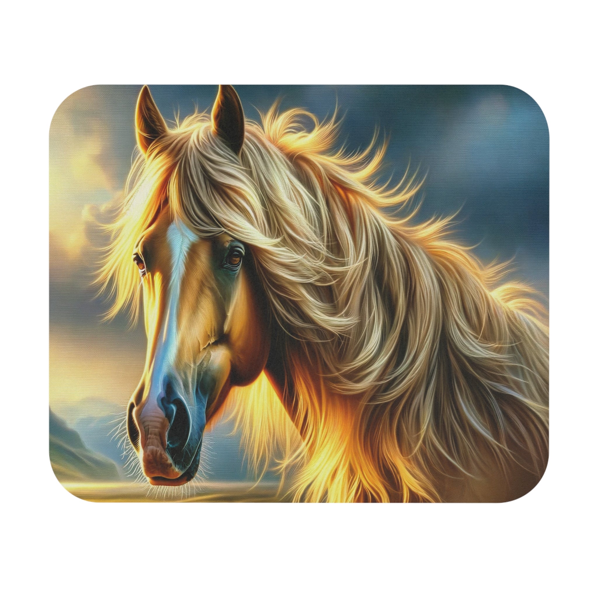 Golden colour horse - Mouse Pad (Rectangle)