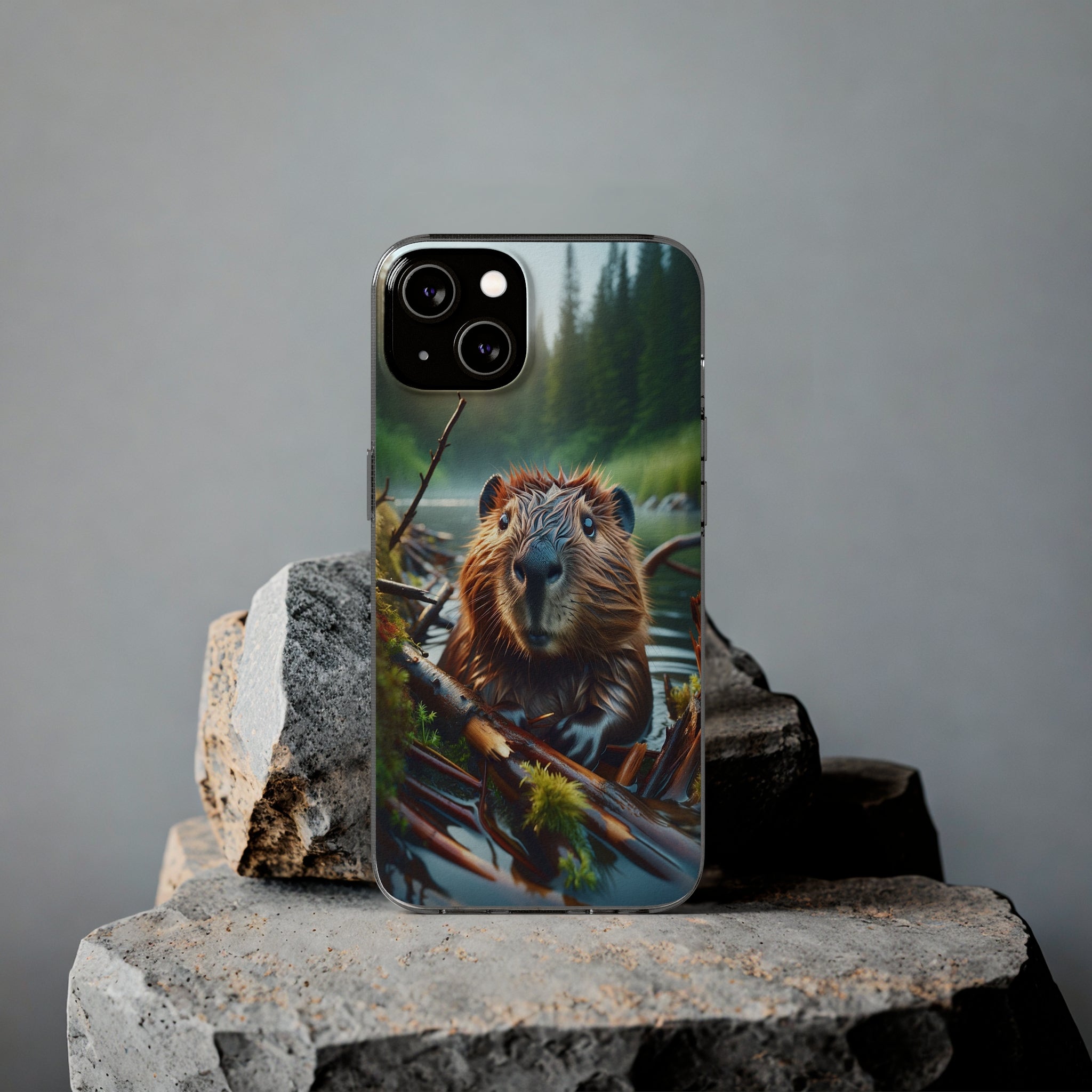 Curious Beaver - Soft Phone Case