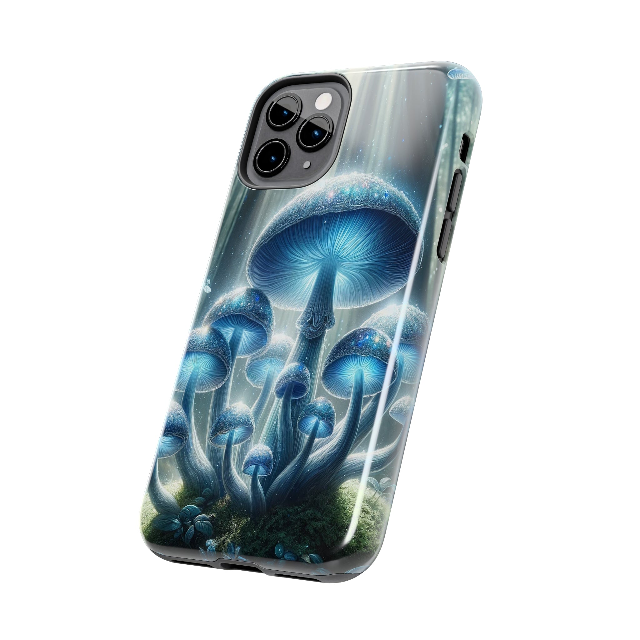 Light blue mushrooms - Tough Phone Case