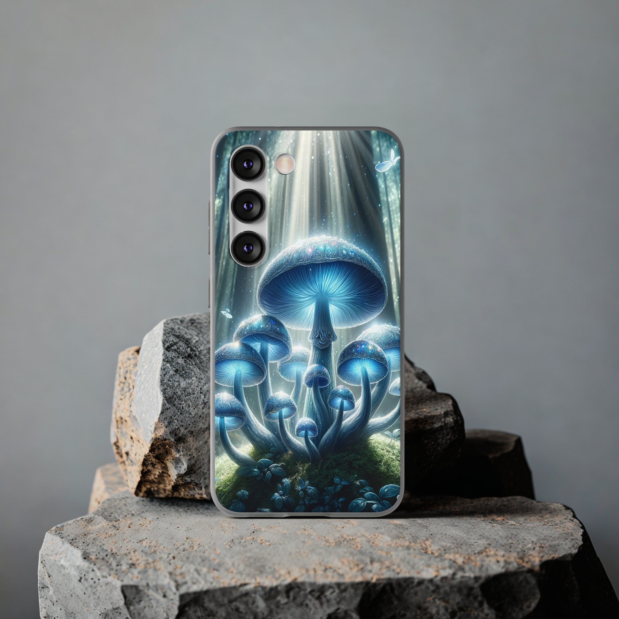 Lightblue mushrooms - Flexi Case (Samsung only)