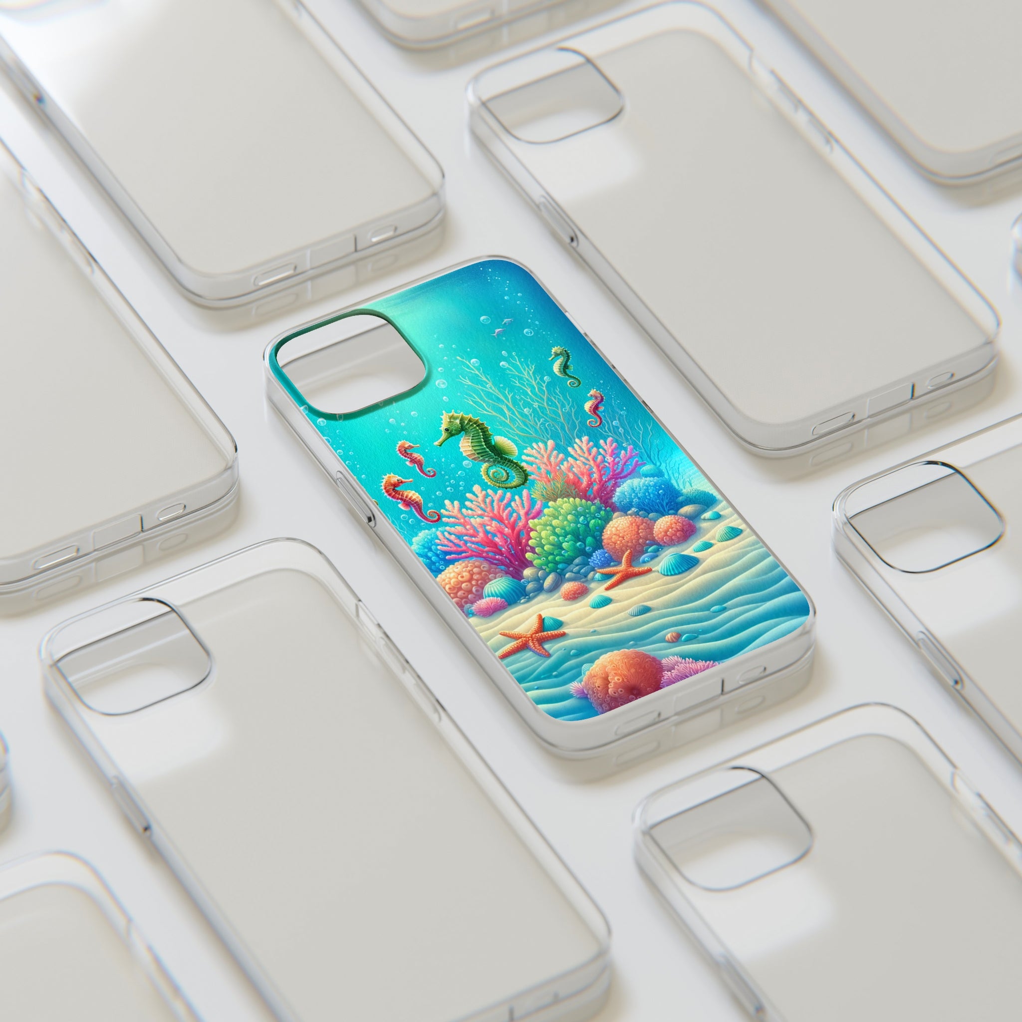 Seahorses - Soft Phone Case