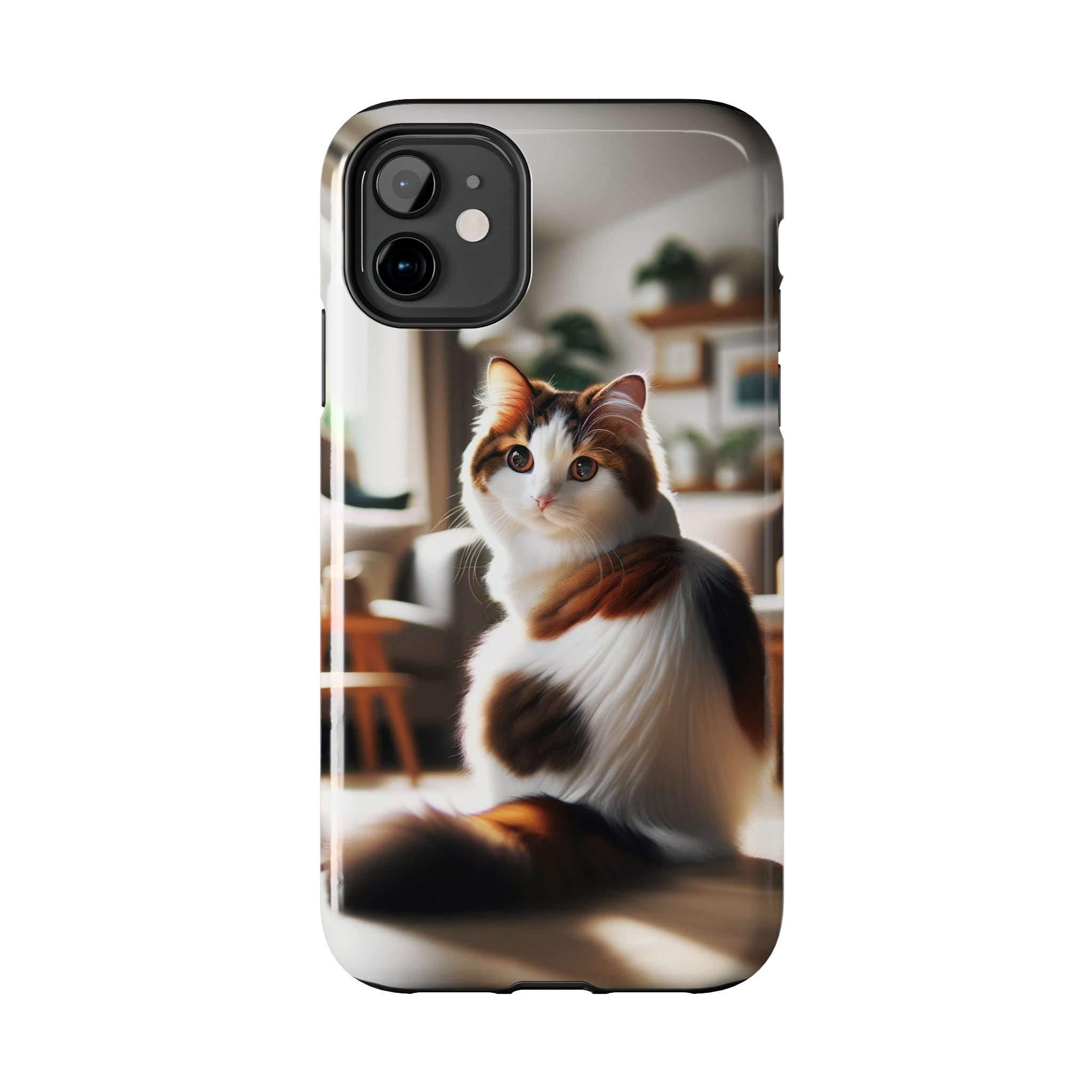 White-brown cat - Tough Phone Case