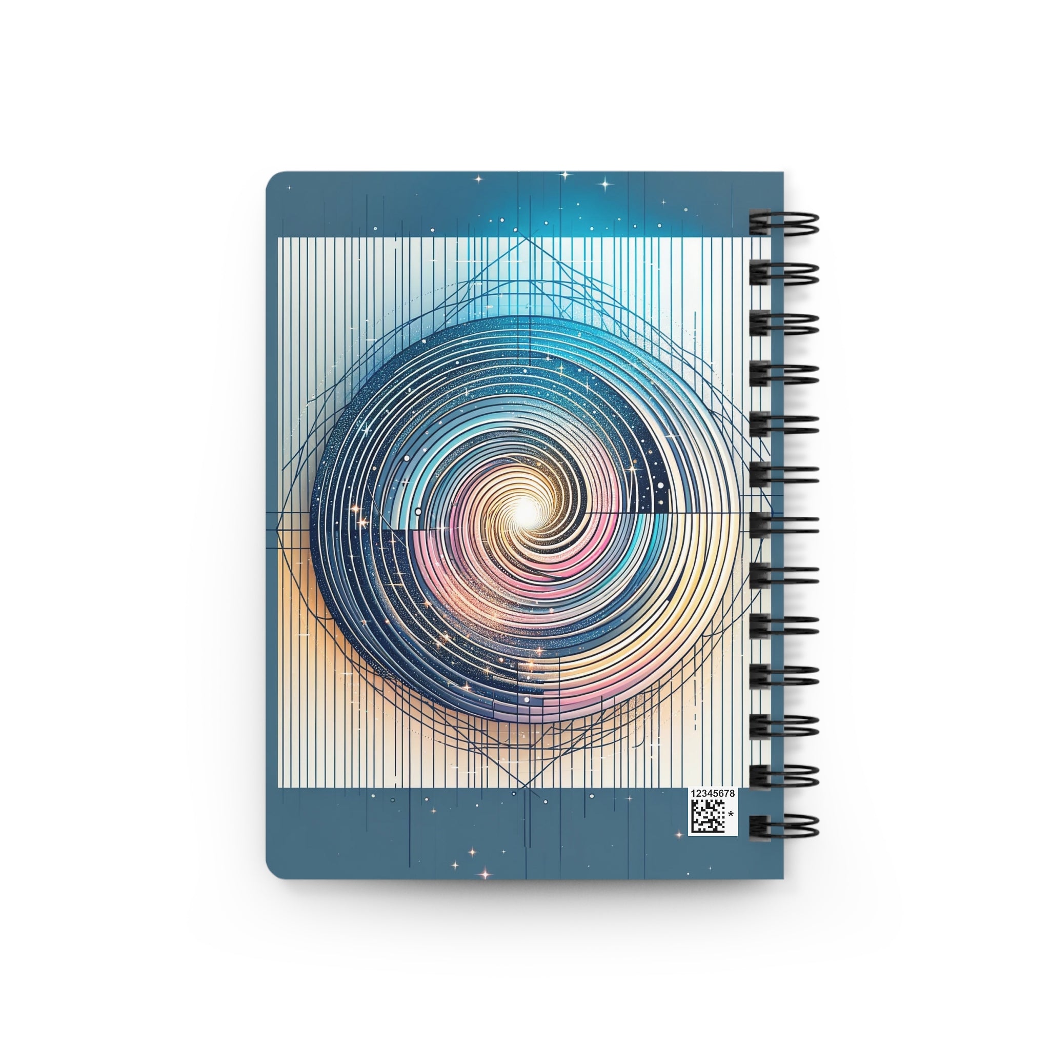 Blue, artistic circle - Spiral Notebook