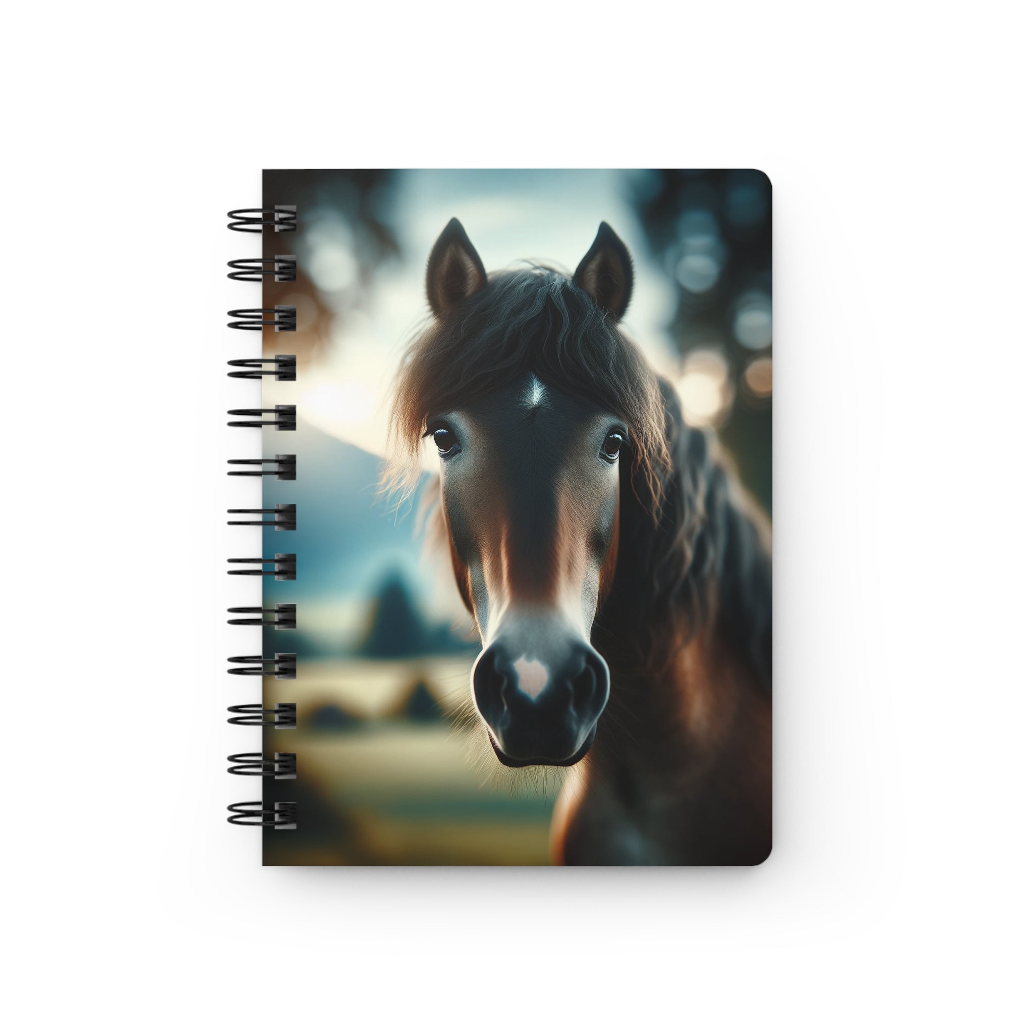 A curious, brown horse - Spiral Notebook