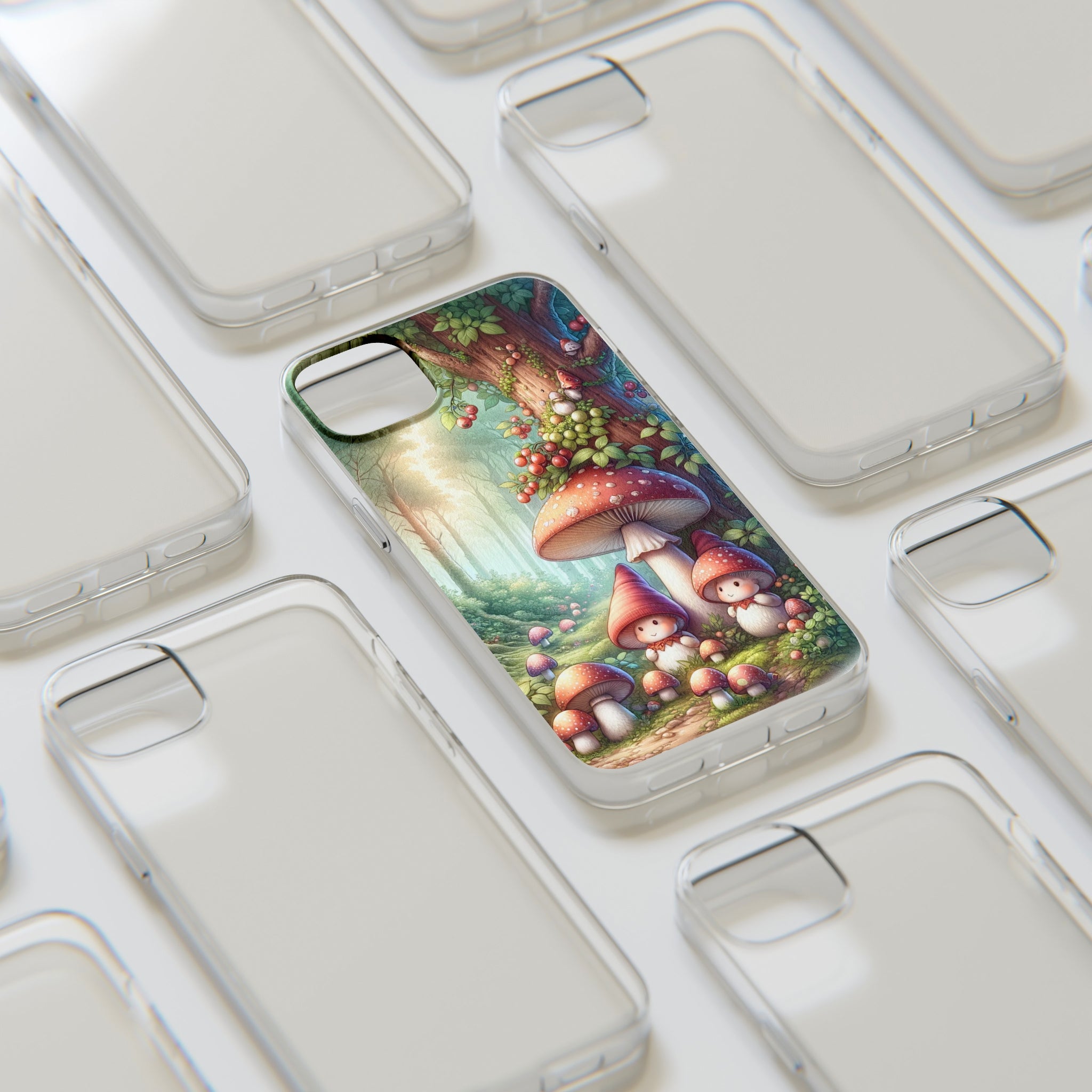 Gnomes and mushrooms - Soft Phone Case