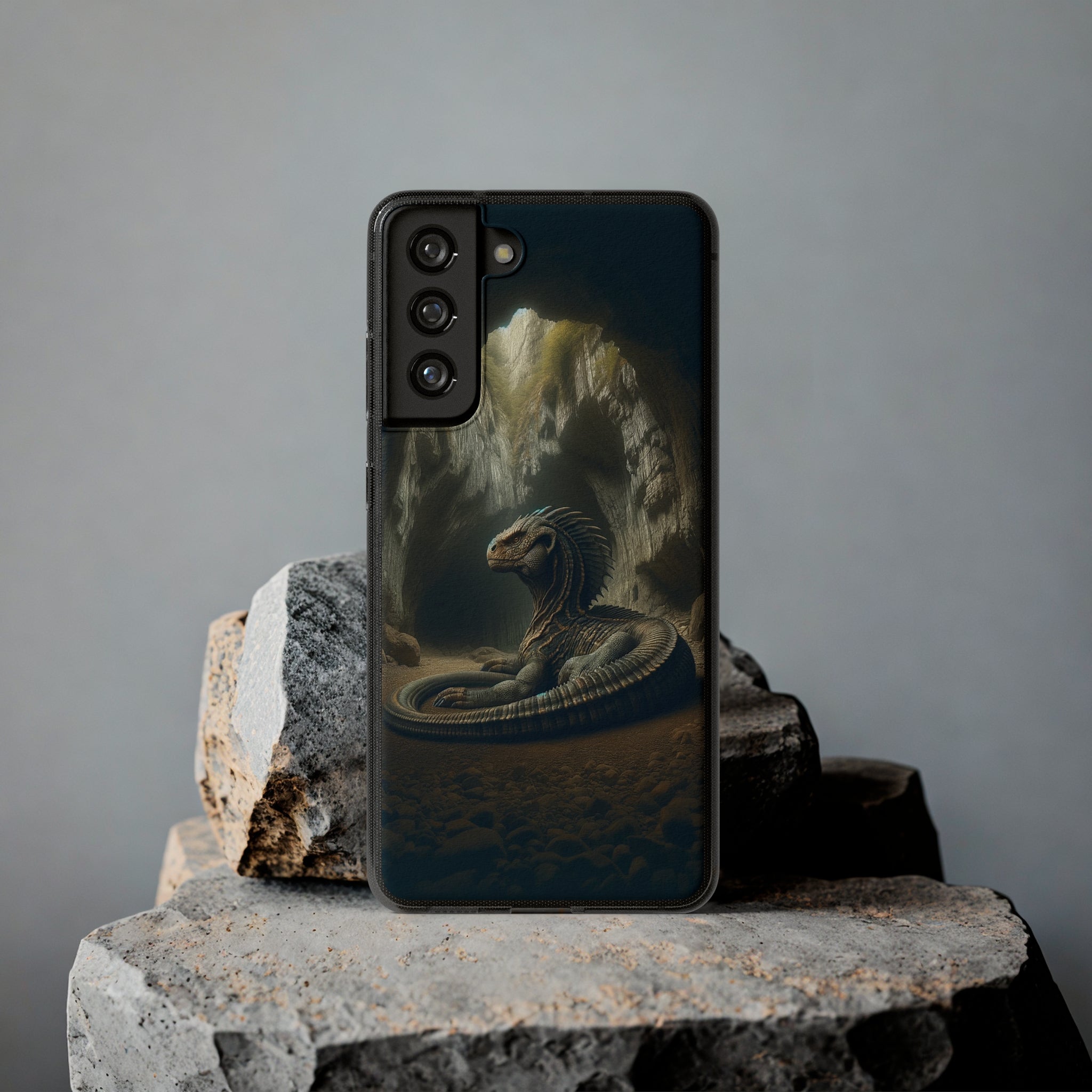 Basilisk in a cave - Soft Phone Case