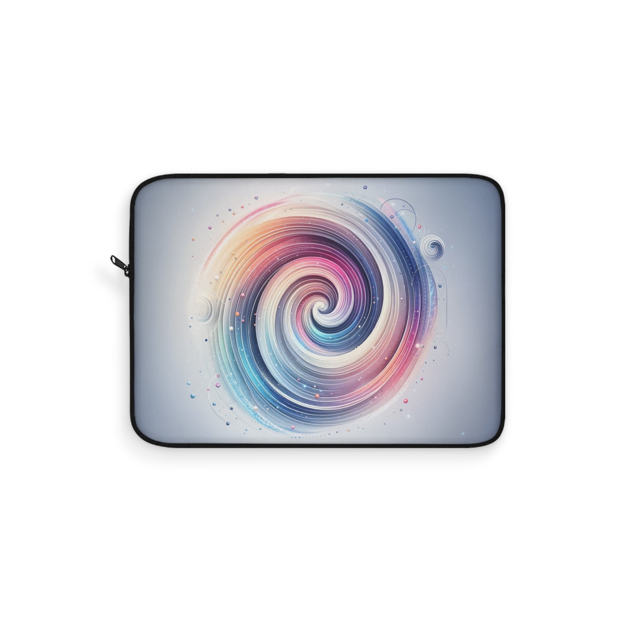 A blue-pink spiral on blue background - Laptop Sleeve