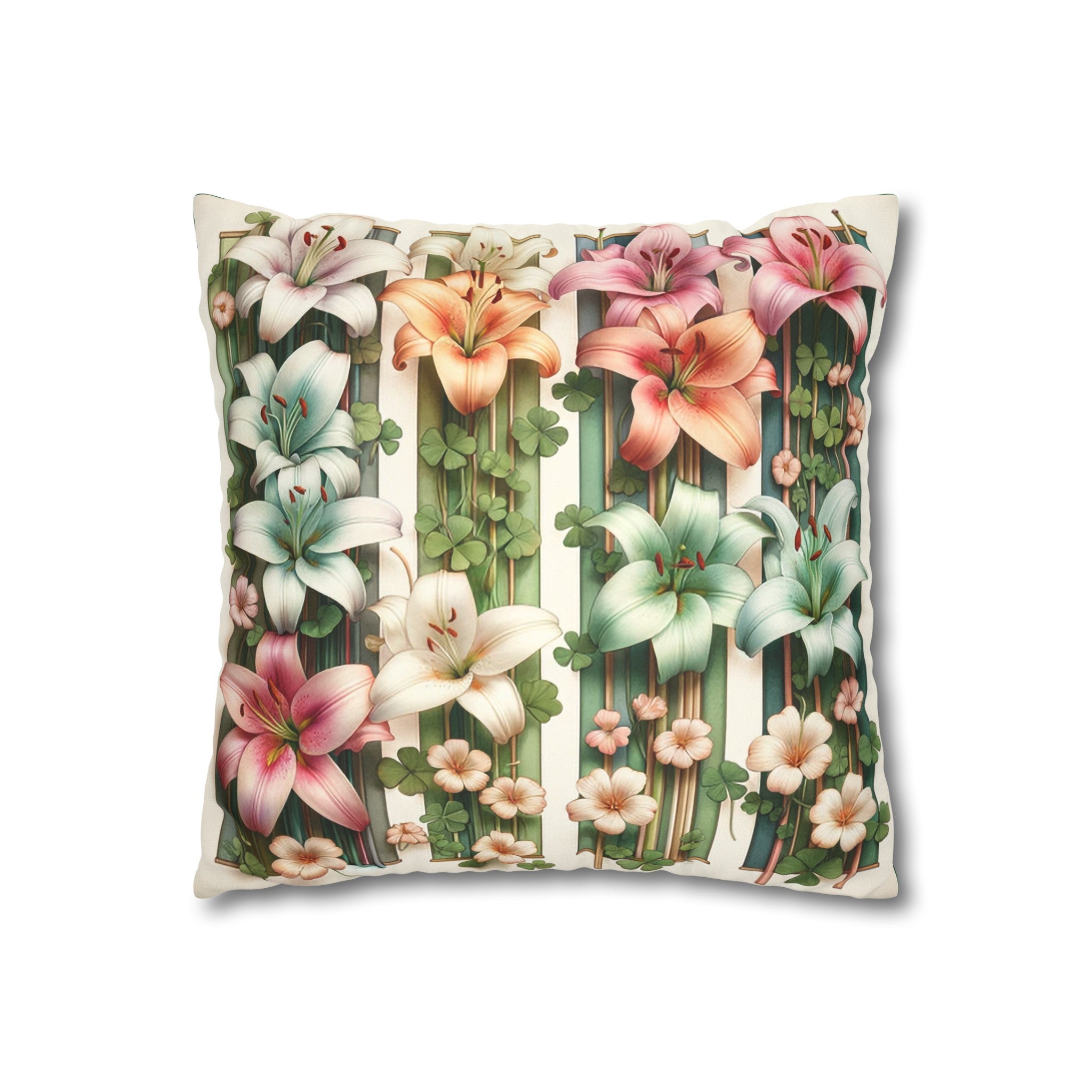 Lilies (1) - Suede Square Pillowcase