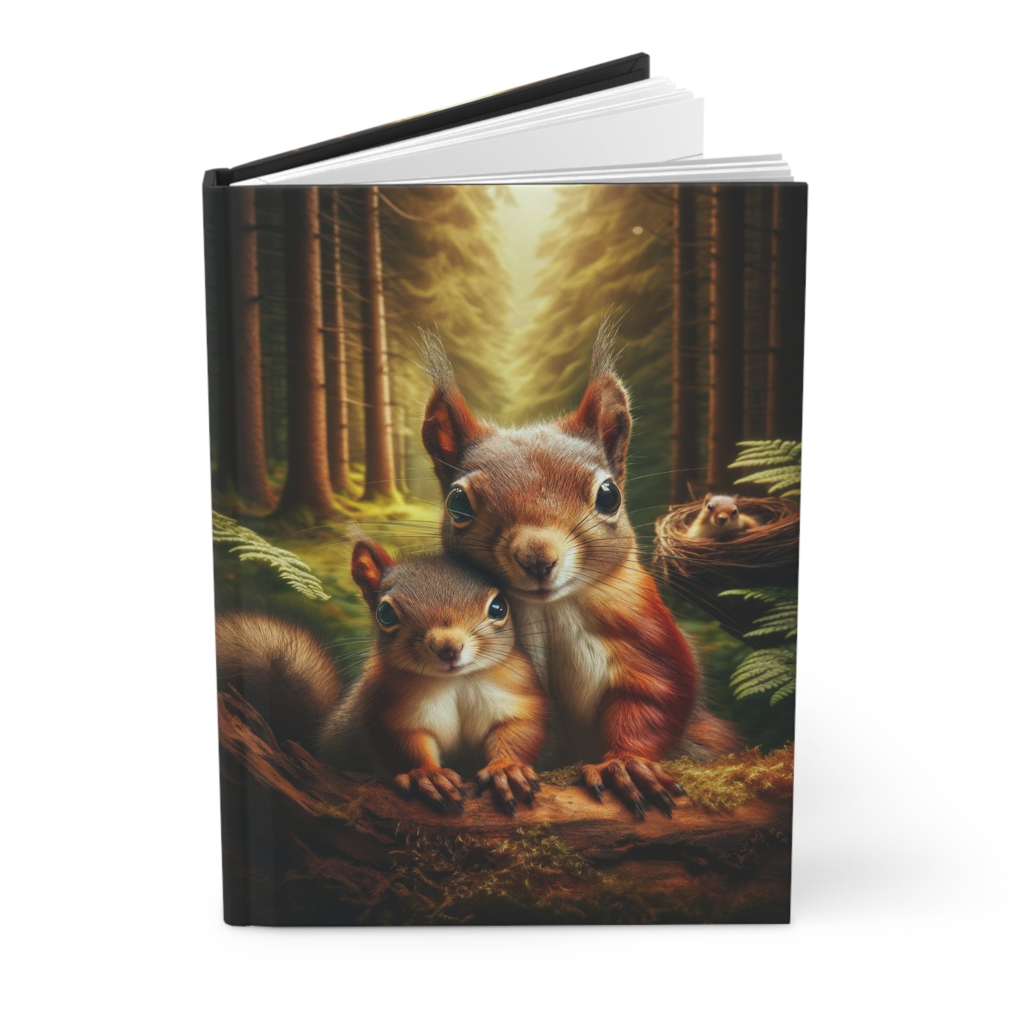 Squirrel family - Hardcover Notebook