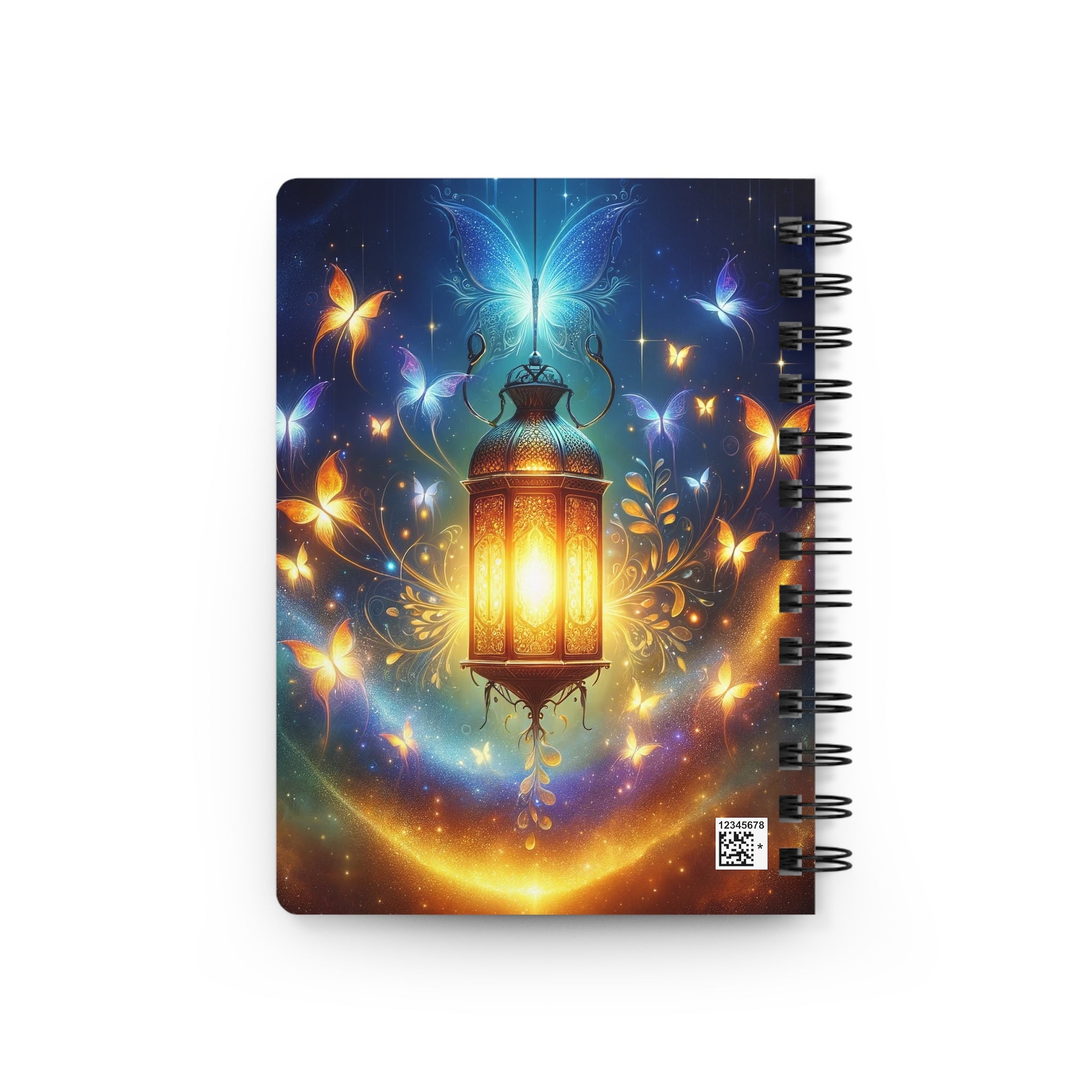 Butterflies around a lamp - Spiral Notebook