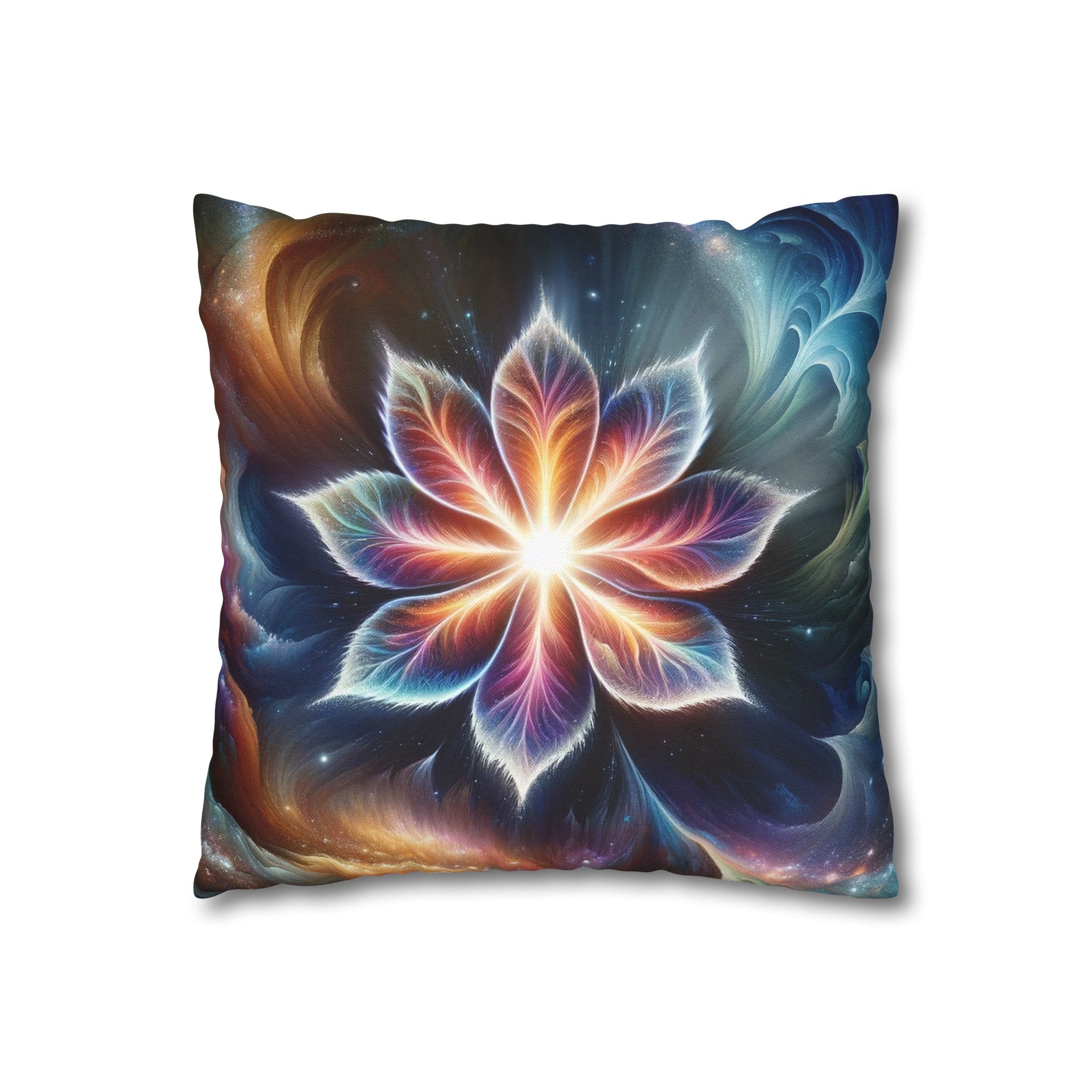 Galaxy-flower 2 - Spun Polyester Square Pillowcase