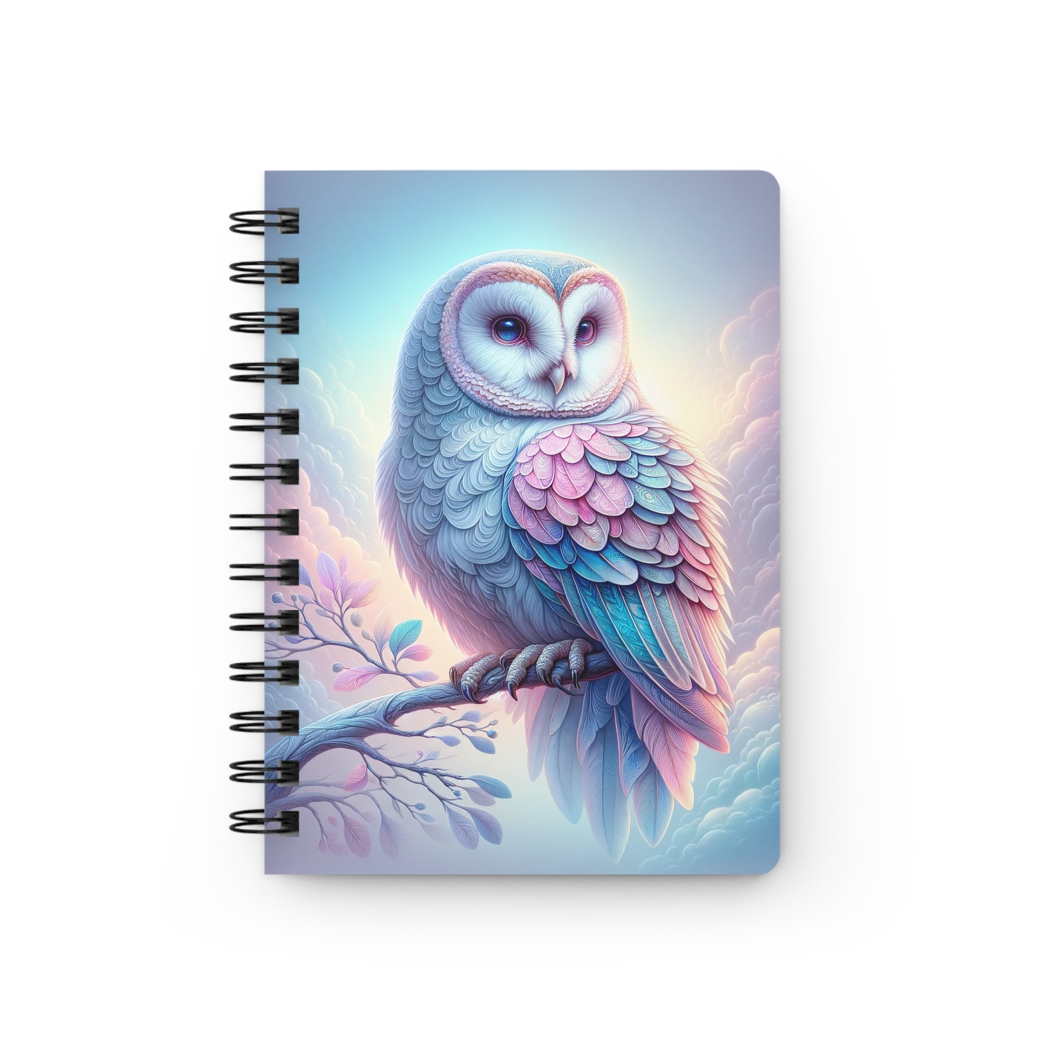 Pink Owl - Spiral Notebook