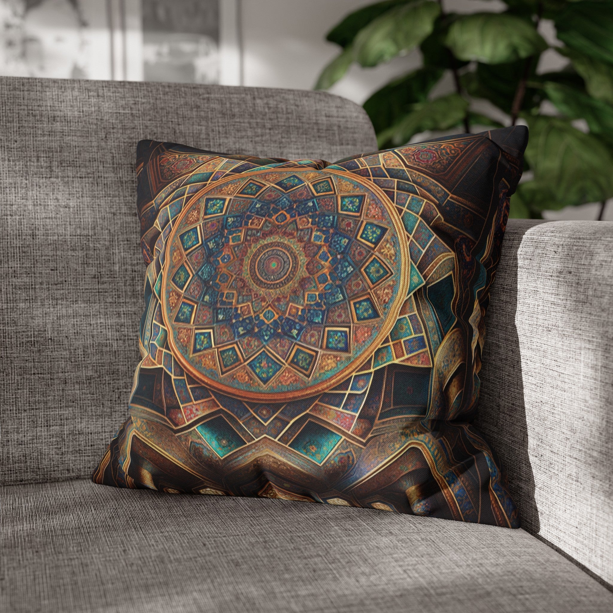 Persian Art 5 - Polyester Square Pillowcase