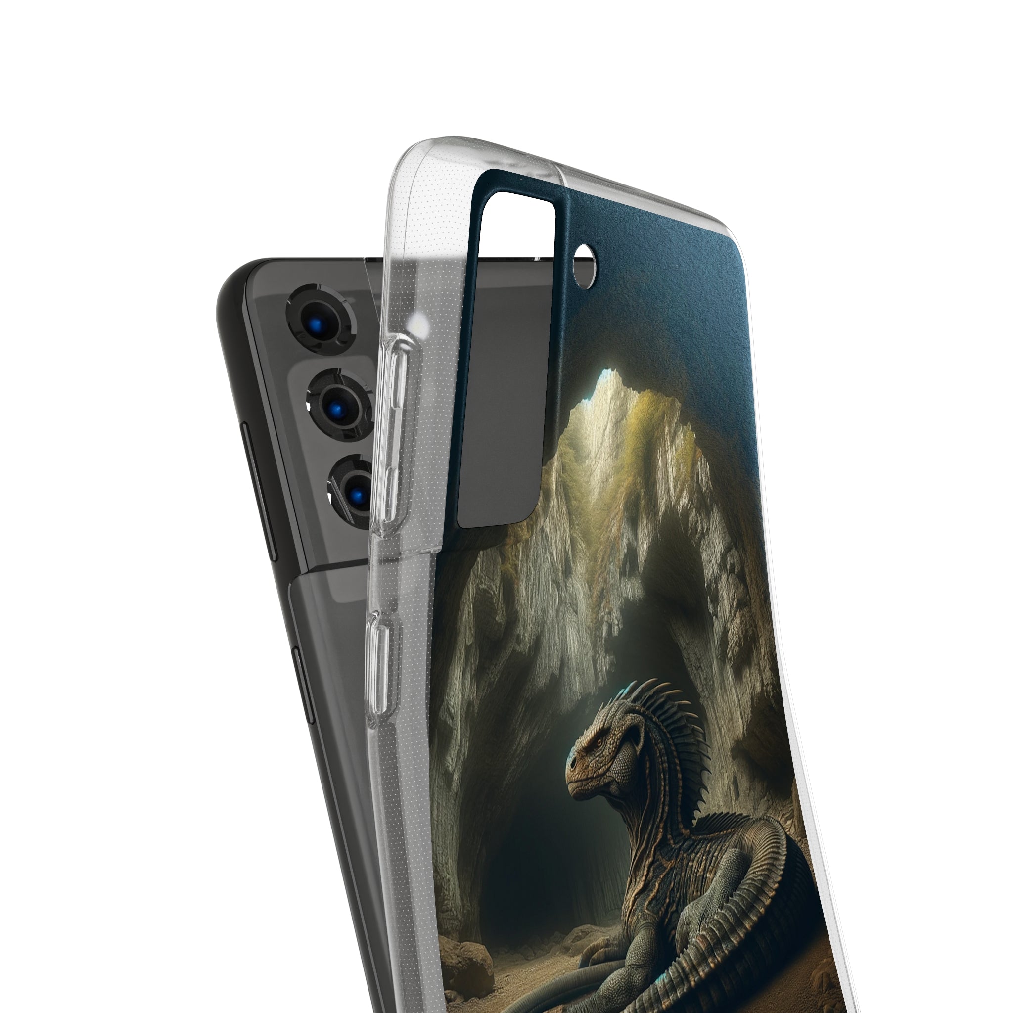 Basilisk in a cave - Soft Phone Case