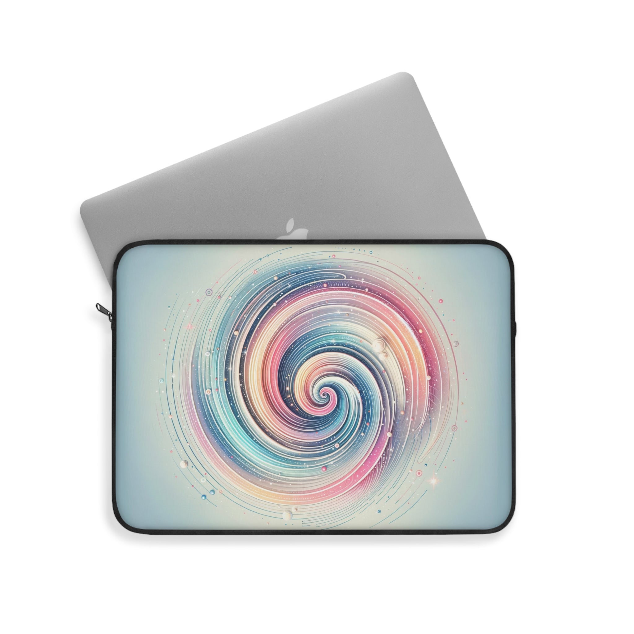 Spiral on blue background - Laptop Sleeve