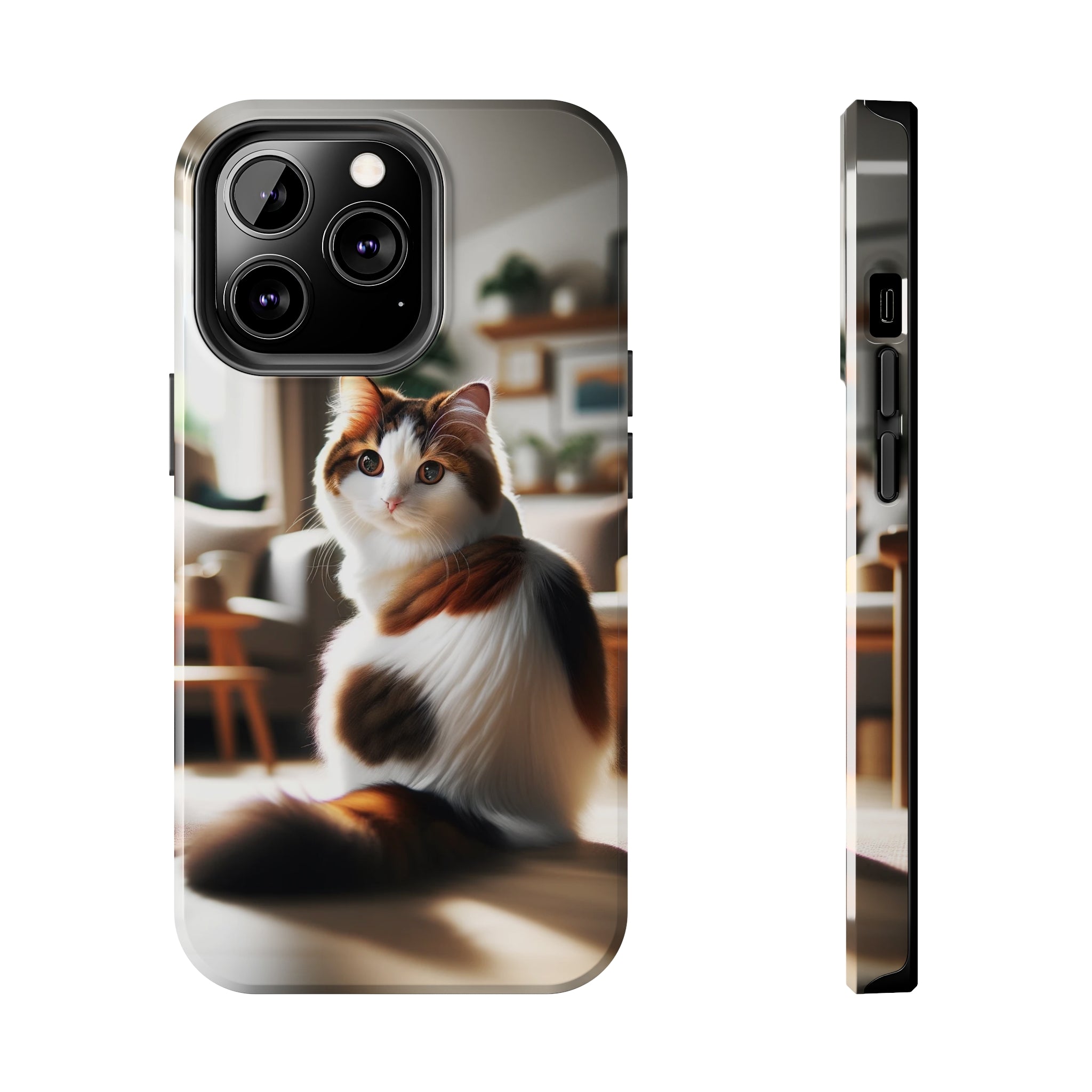 White-brown cat - Tough Phone Case