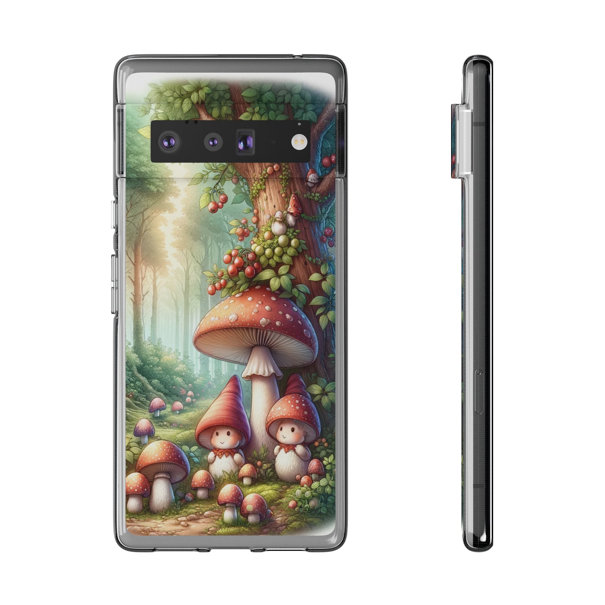 Gnomes and mushrooms - Soft Phone Case