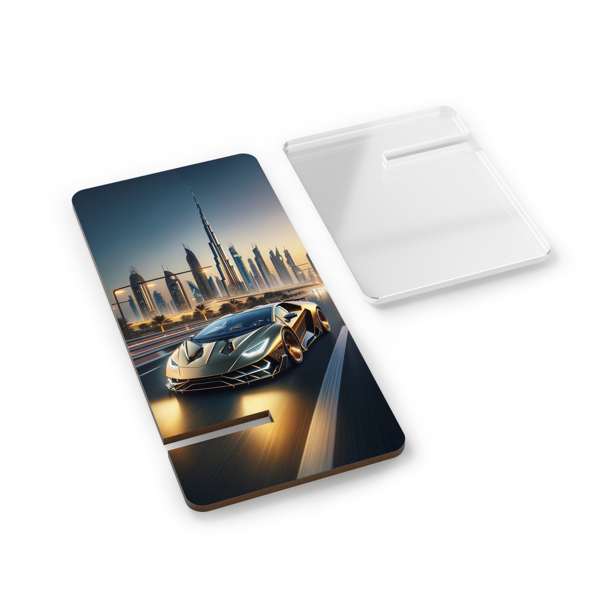 Golden Lamborghini in Dubai - Smartphone Stand