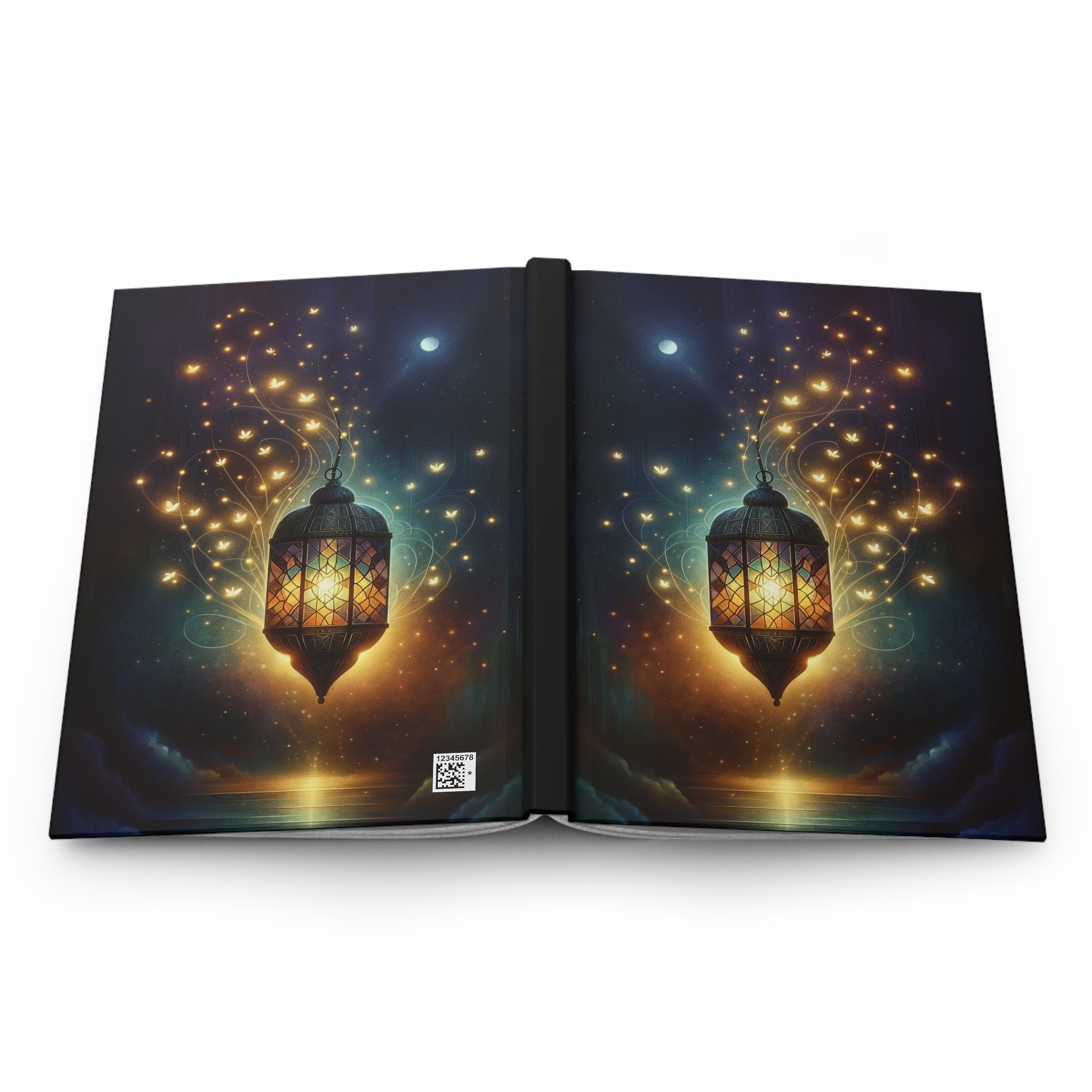 Fireflies and a lamp - Hardcover Notebook