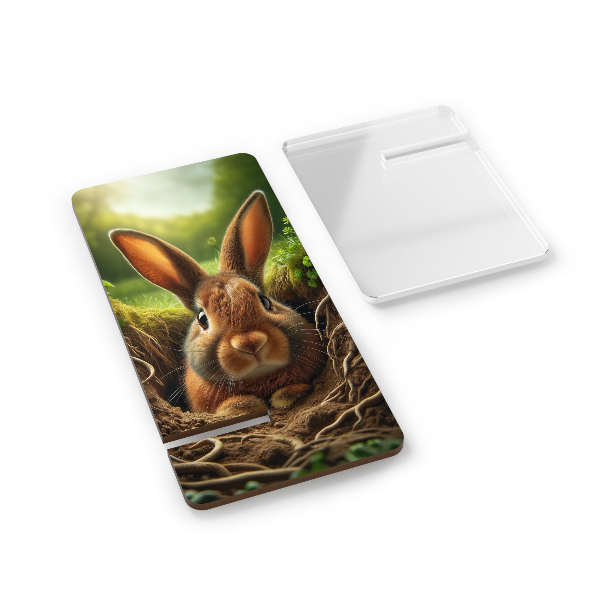 Brown rabbit in a hole - Smartphone Stand