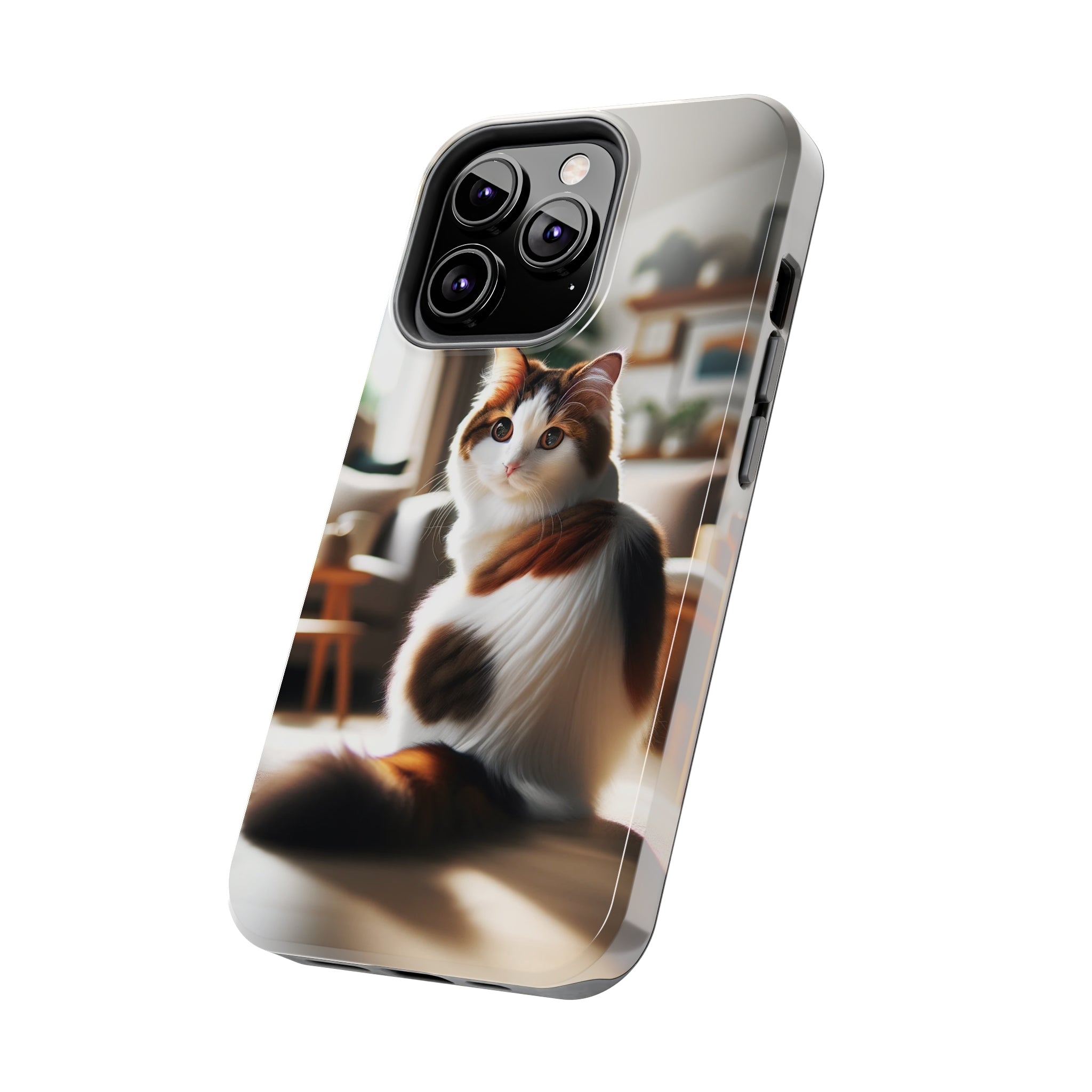 White-brown cat - Tough Phone Case