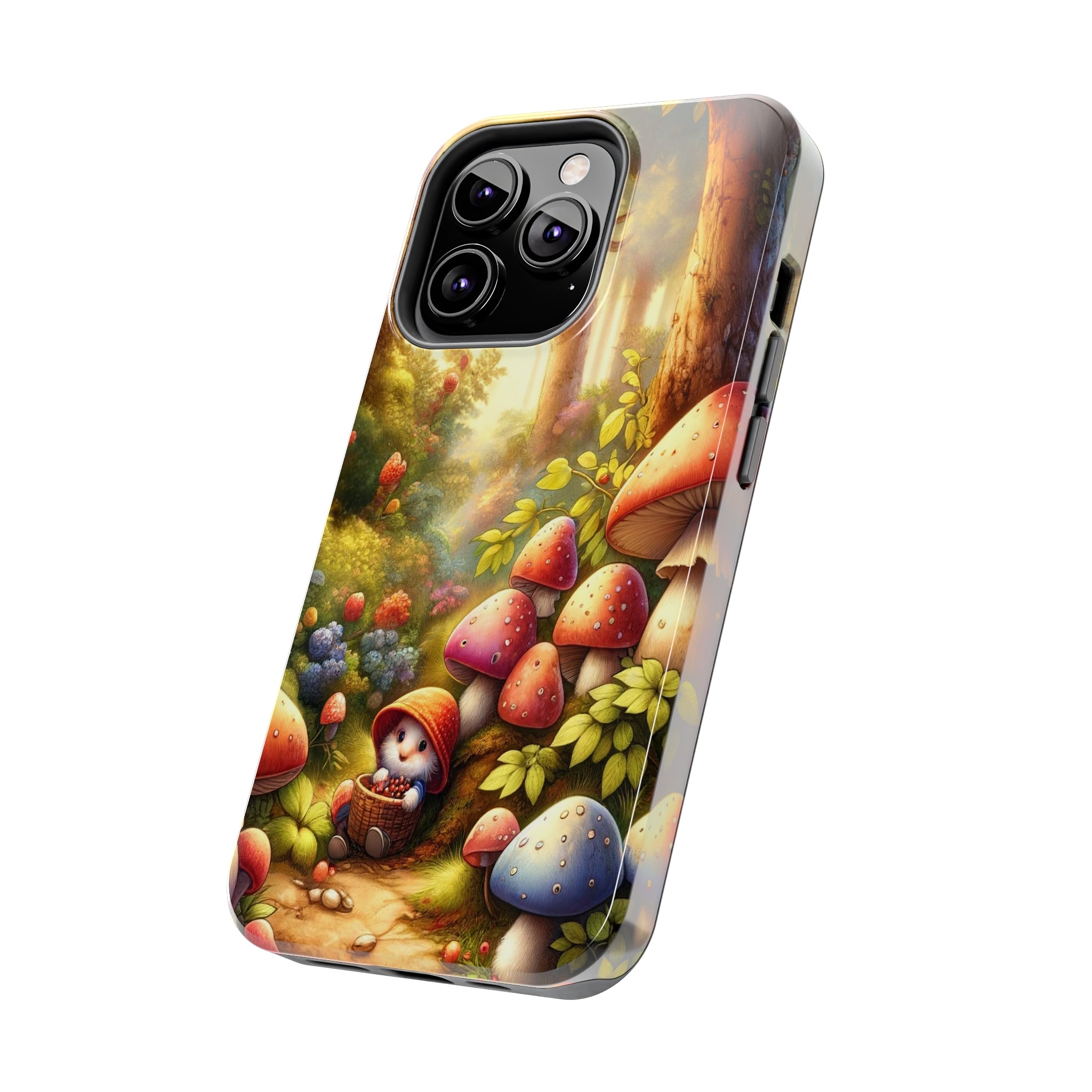 Gnomes sitting under mushroom - Tough Phone Case