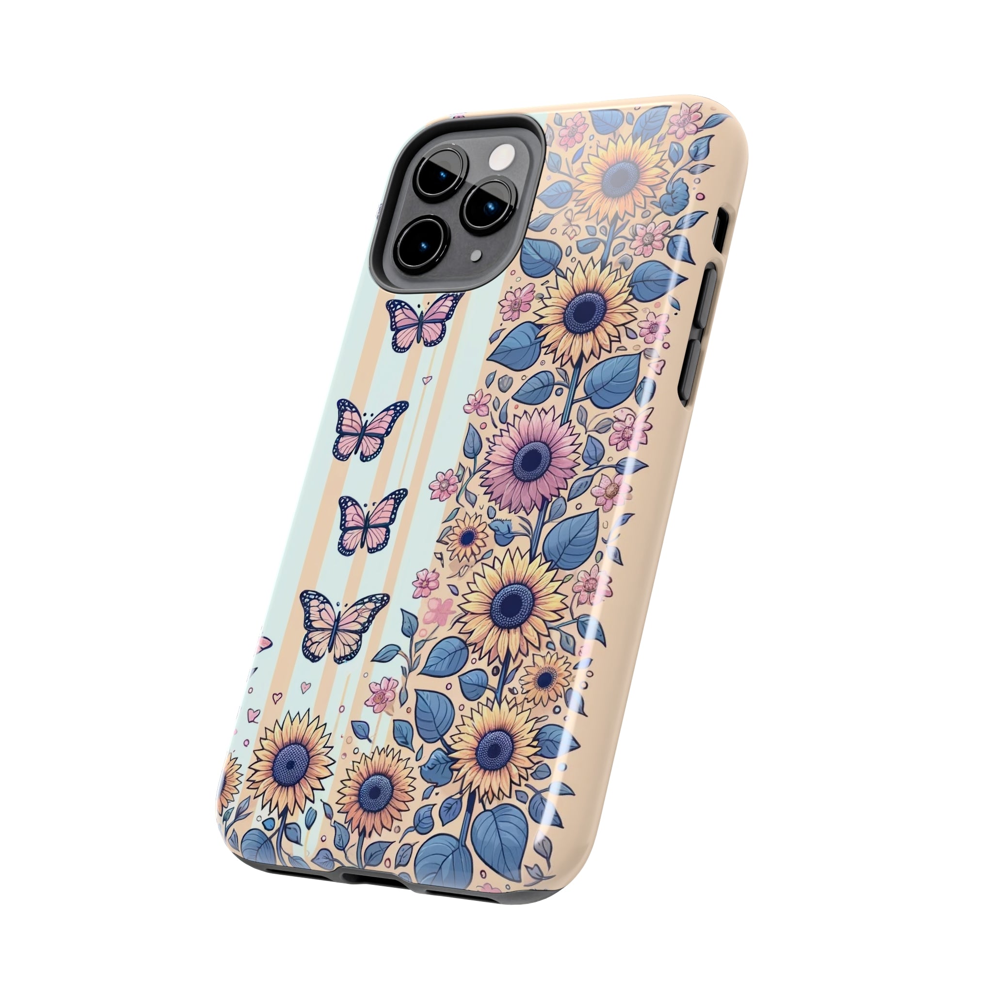 Butterflies and Sunflowers - Tough Phone Case