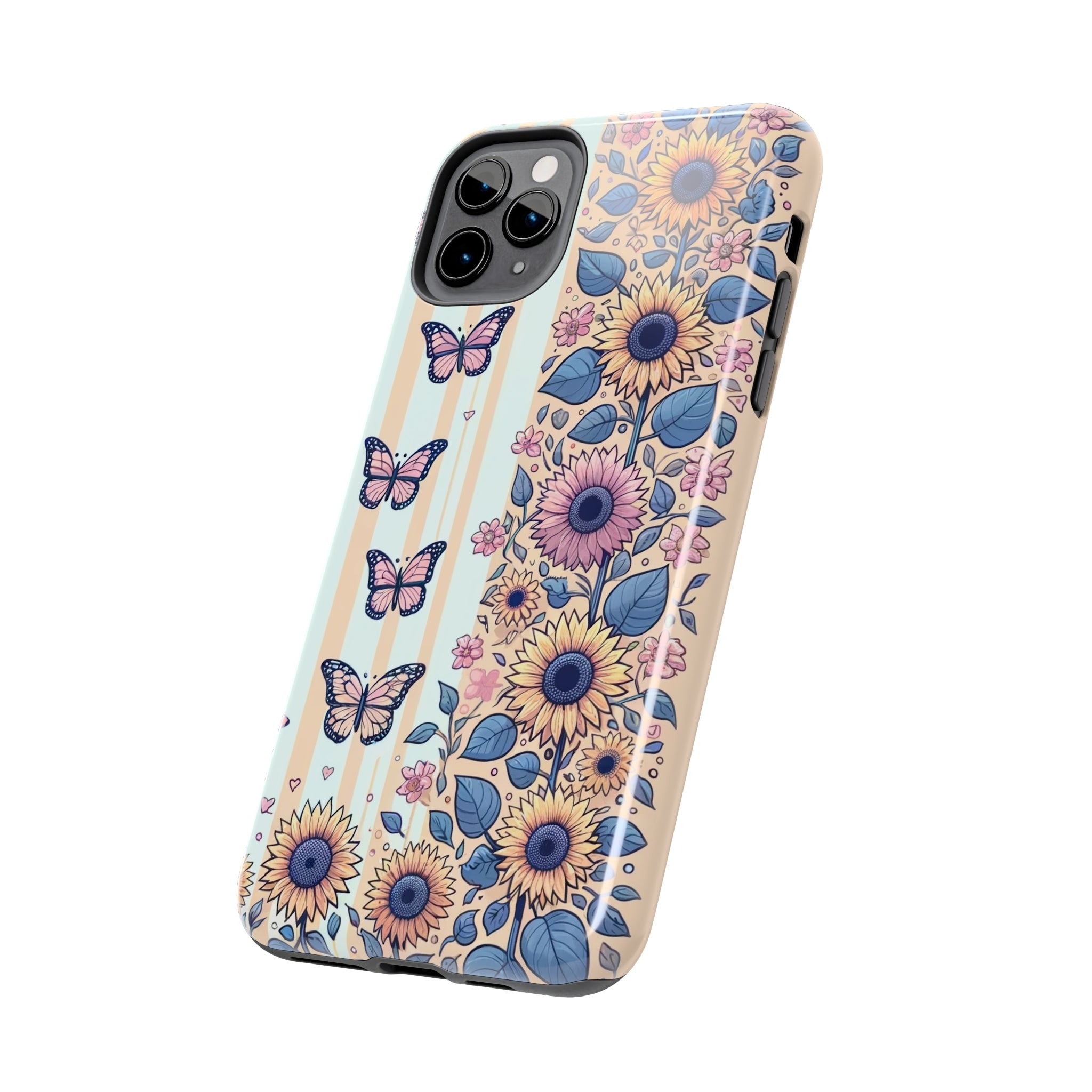 Butterflies and Sunflowers - Tough Phone Case