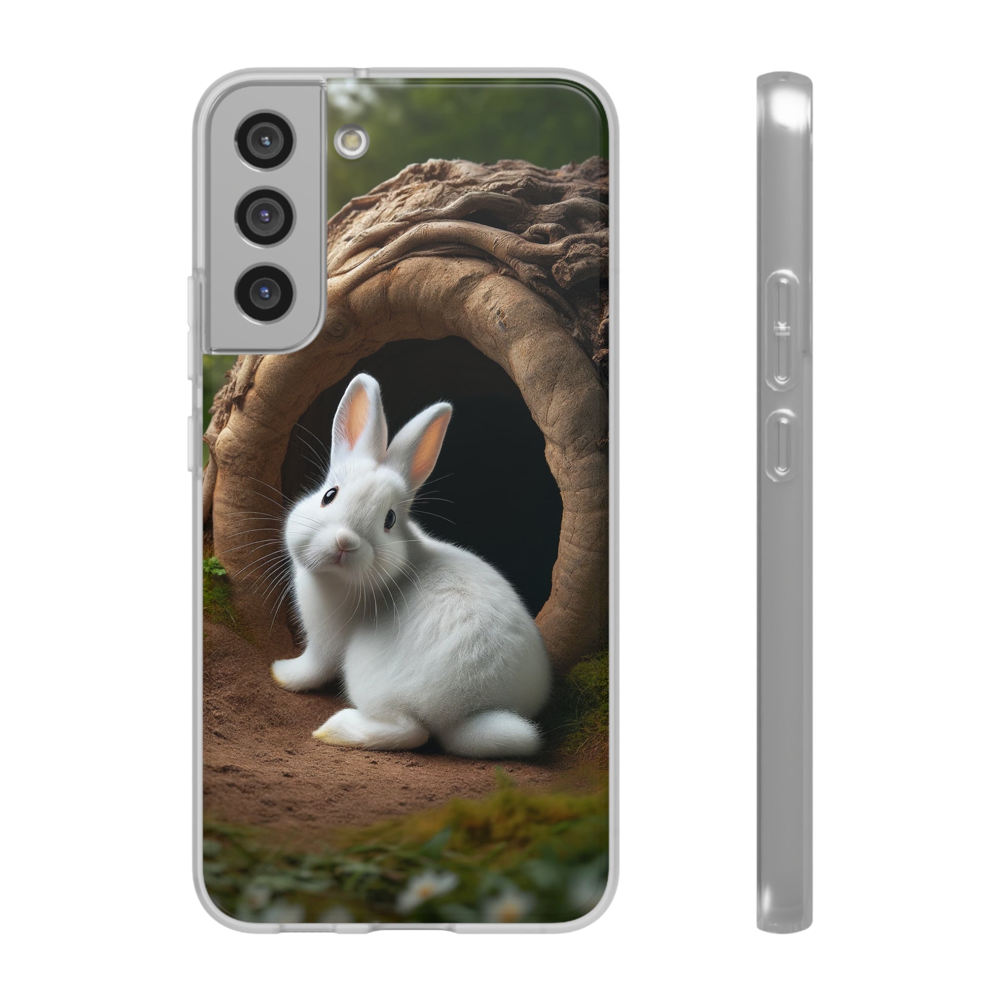 Curious, white rabbit - Flexi Case (Samsung only)