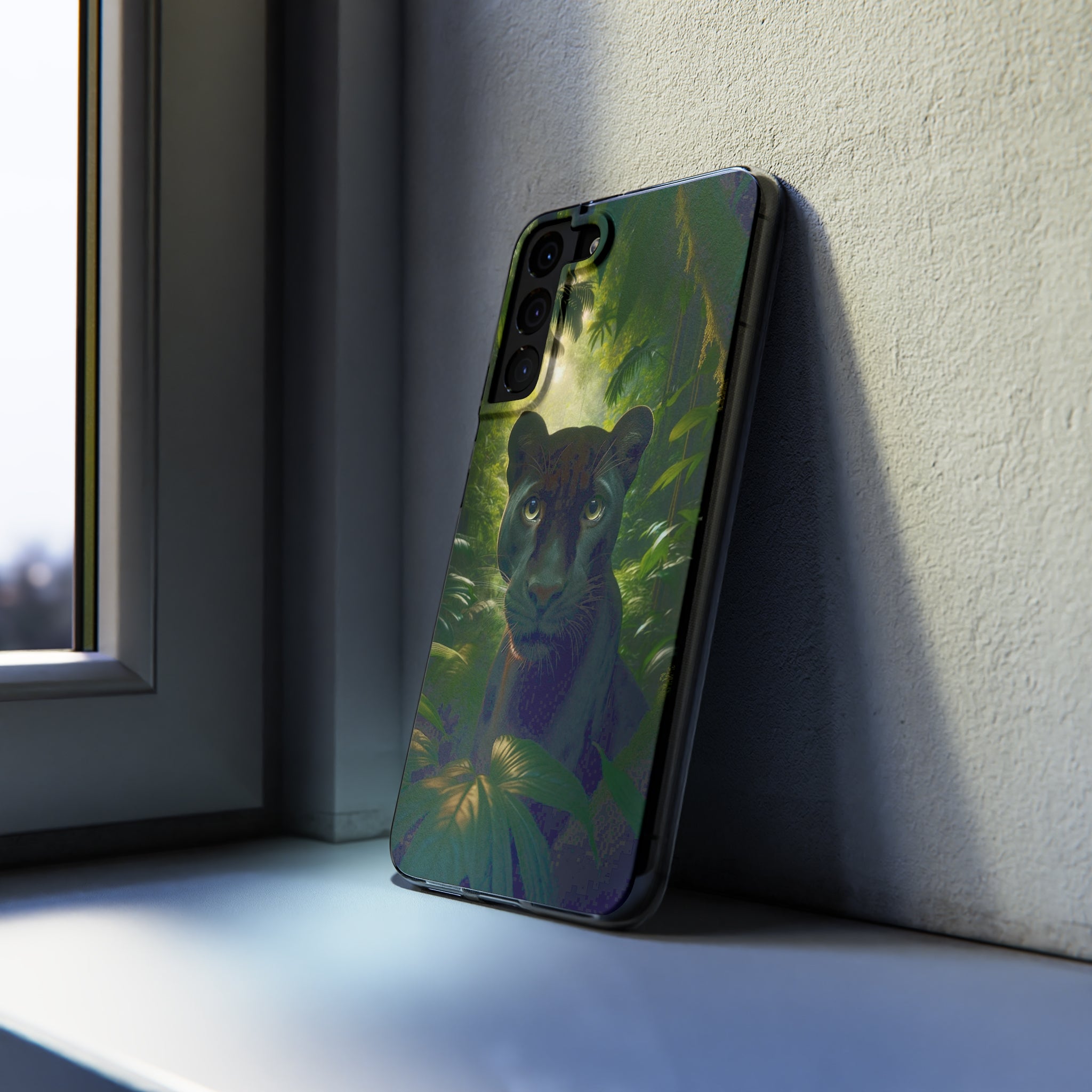 Curious Panther - Soft Phone Case